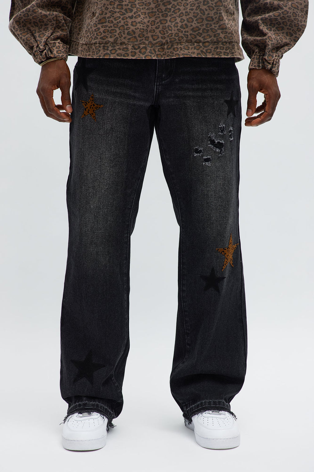 Stacked Slim Flare I'm More Than Stars Jeans - Black Wash