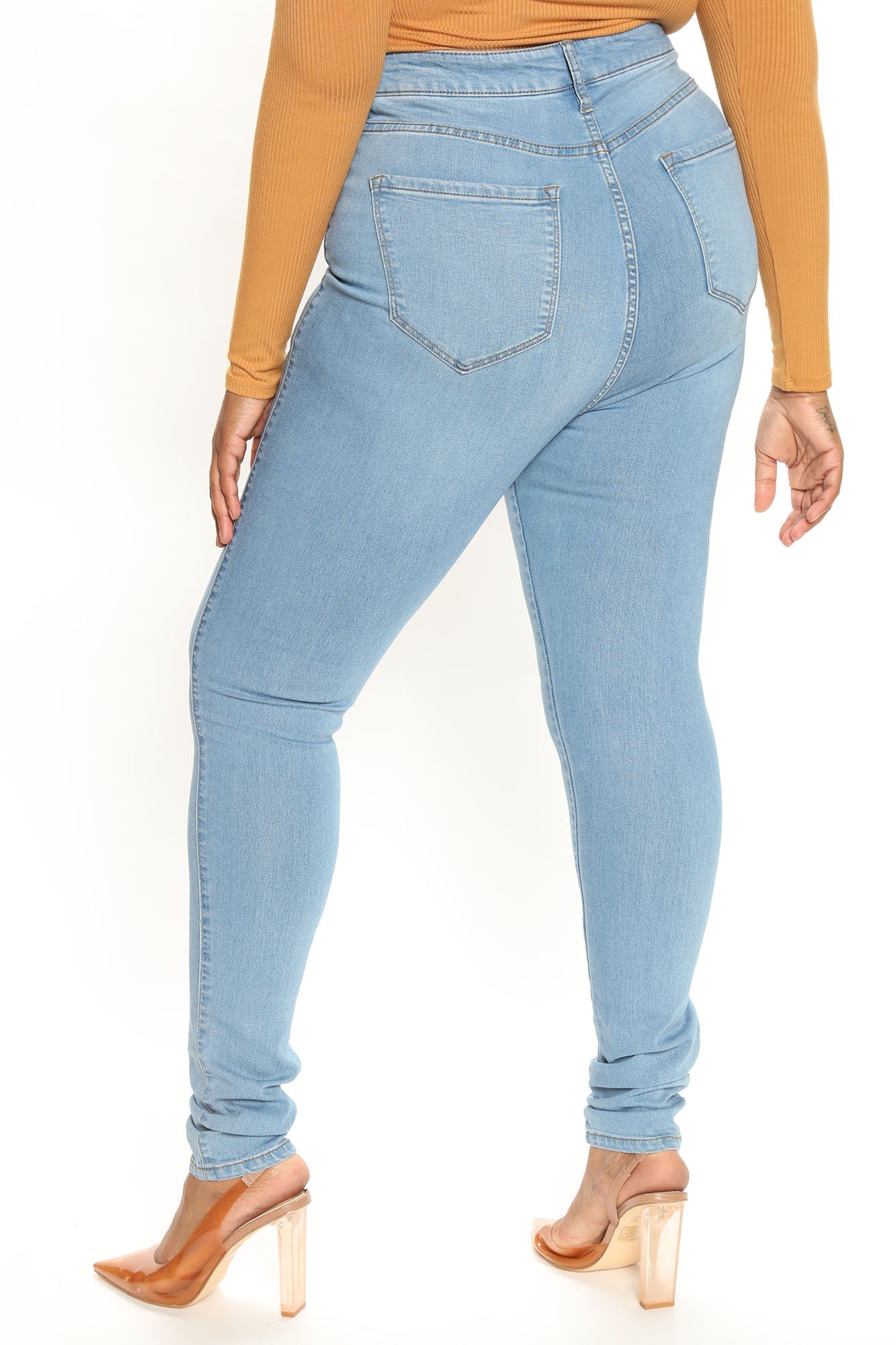 Tall Classic High Waist Skinny Jeans - Light Blue Wash