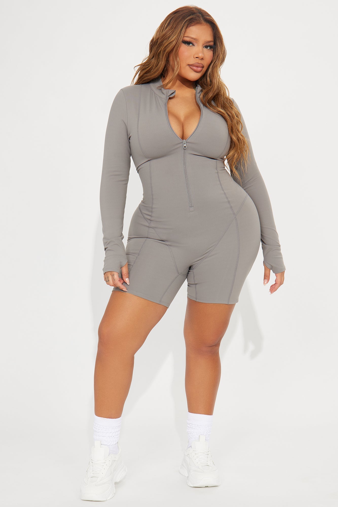 Trail Trek Super Soft Active Romper - Charcoal