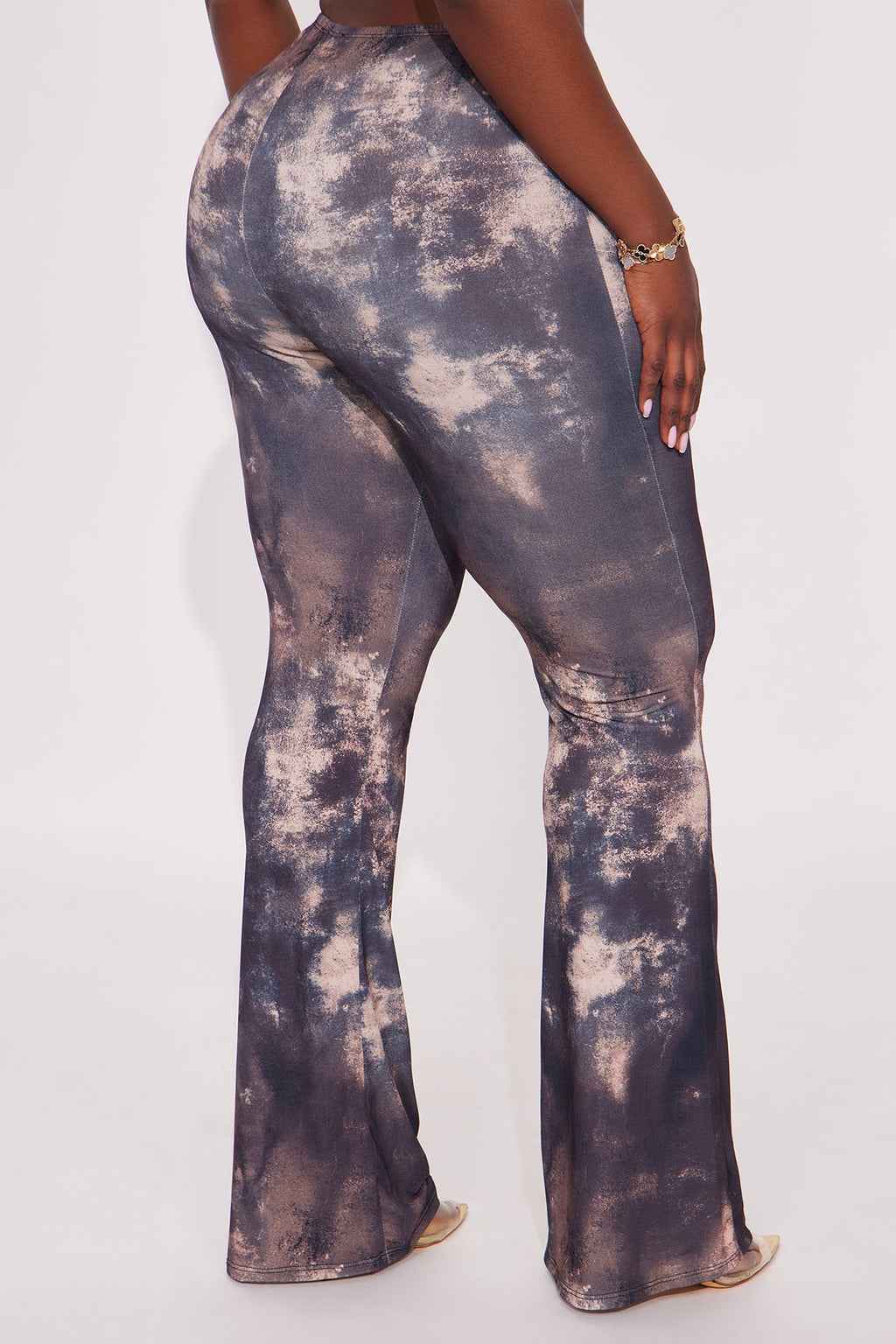 Azani High Rise Flare Leg Pant 33 - Brown/combo