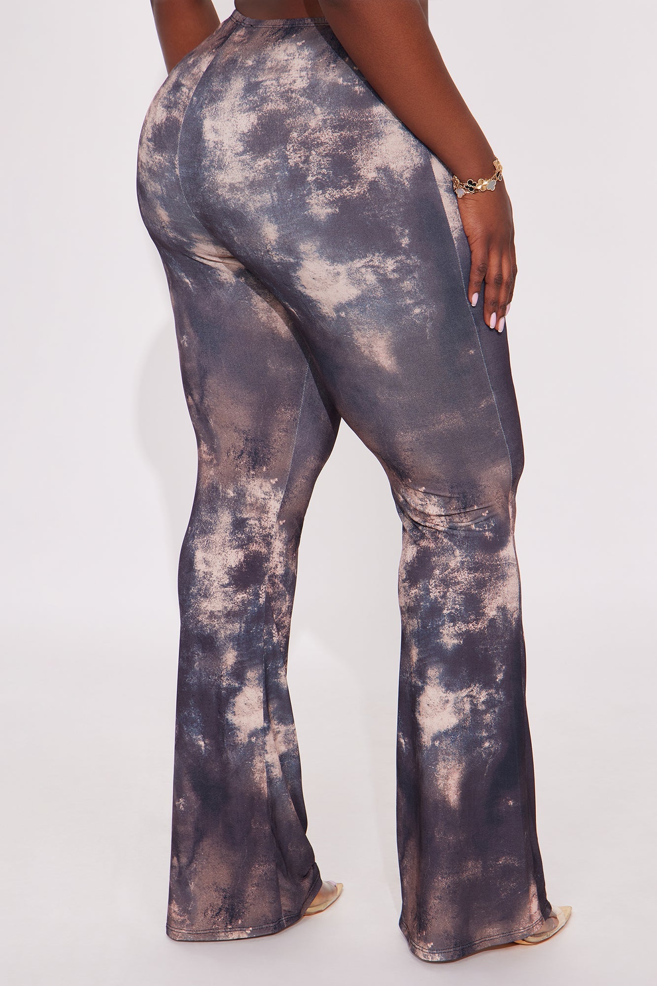 Azani High Rise Flare Leg Pant 33 - Brown/combo