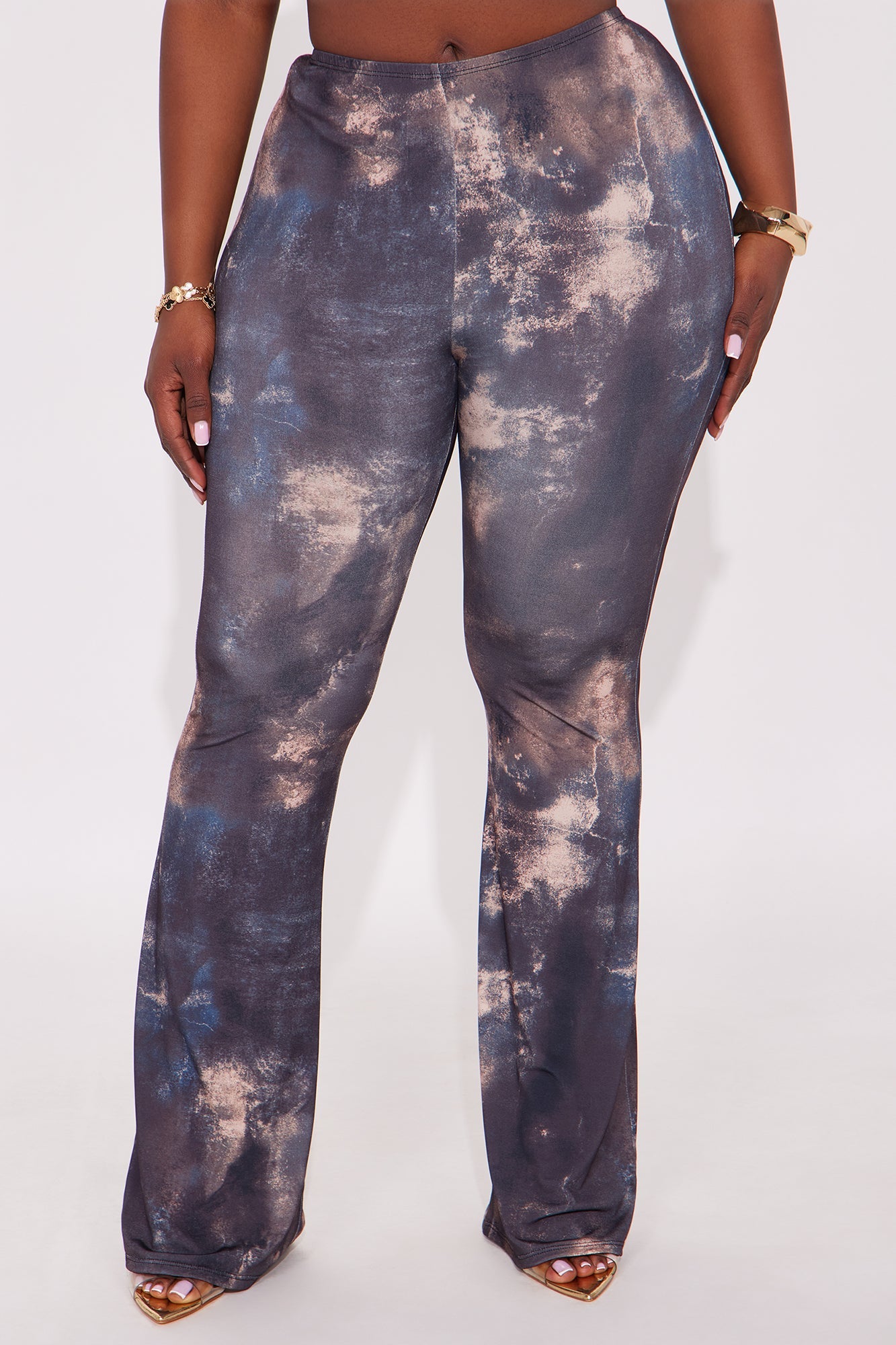 Azani High Rise Flare Leg Pant 33 - Brown/combo