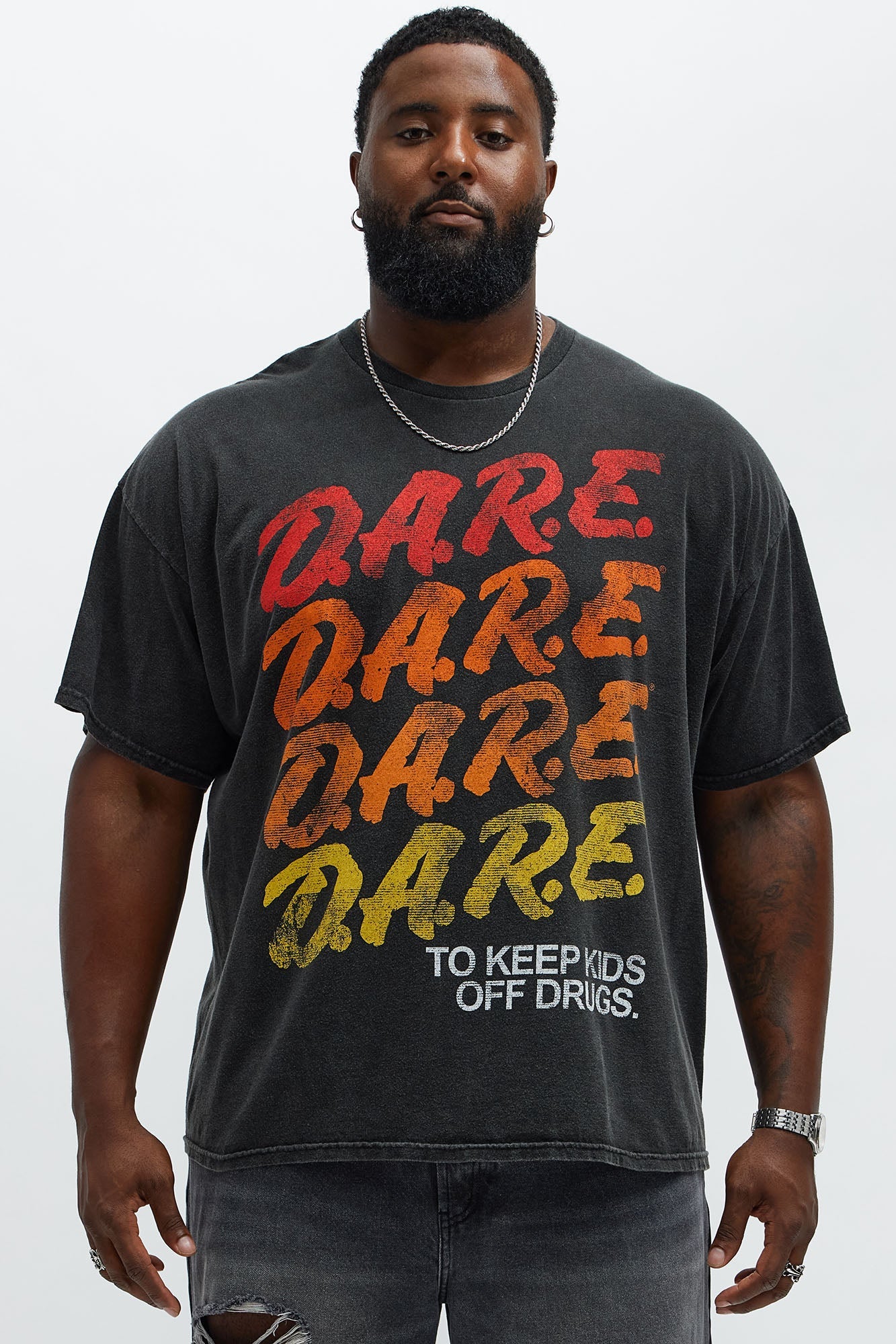 DARE To Keep Kids Off Drugs Short Sleeve Tee - Black Wash