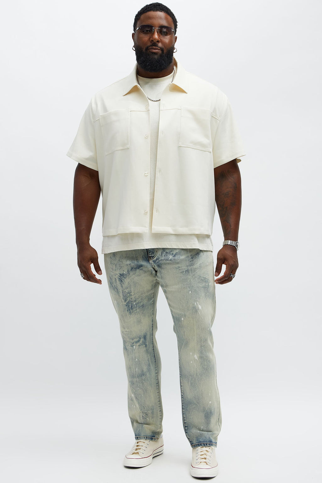Skinny Metro Bleached Jeans - Bleach Blue Wash