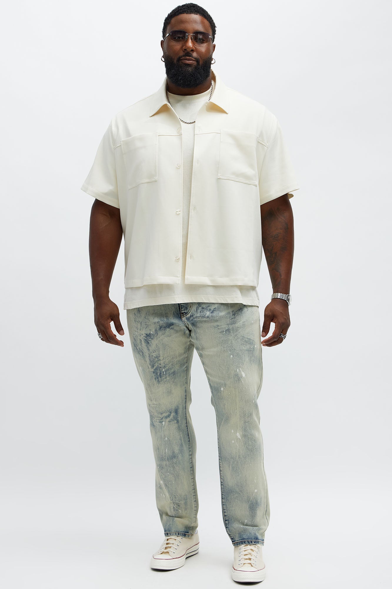 Skinny Metro Bleached Jeans - Bleach Blue Wash