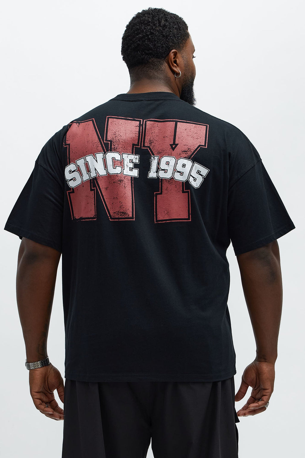 NYC Superior League Est 1995 Oversized Short Sleeve Tee - Black