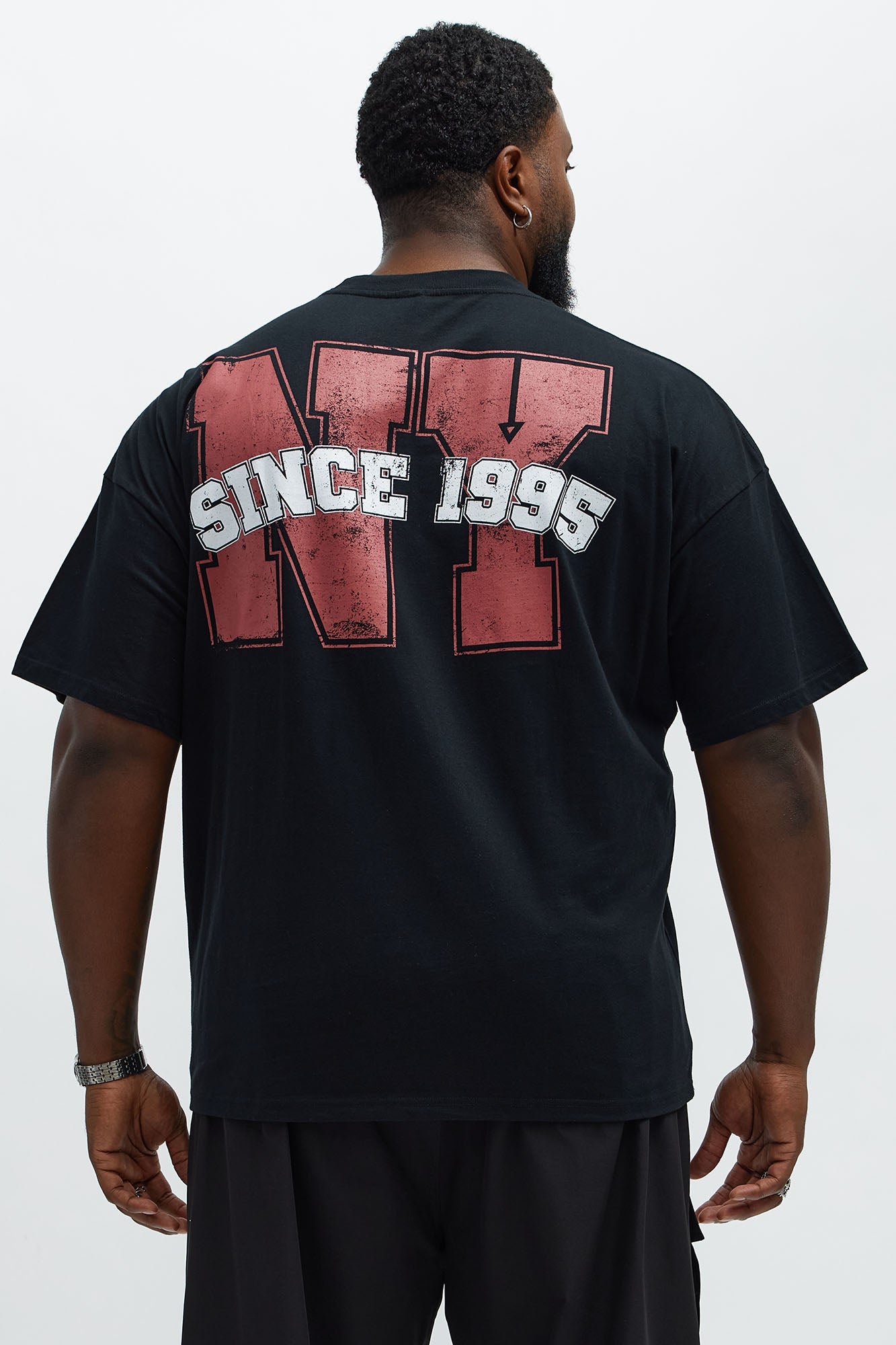 NYC Superior League Est 1995 Oversized Short Sleeve Tee - Black