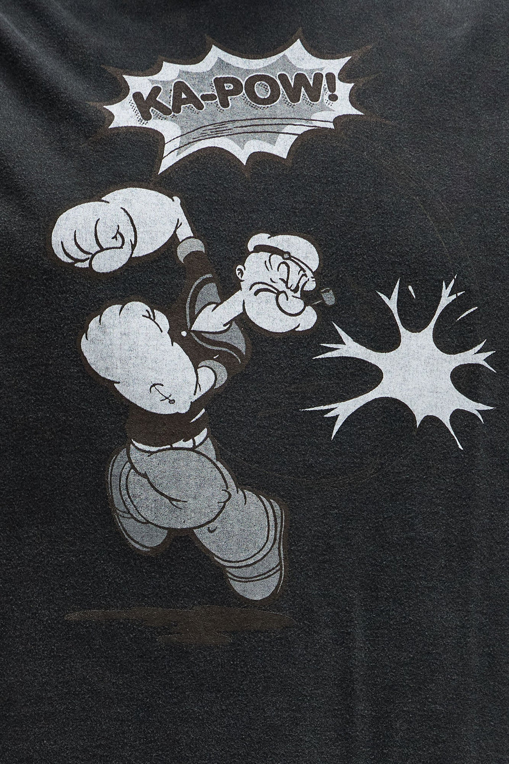 Popeye The Knock-Out Man Short Sleeve Tee - Black Wash