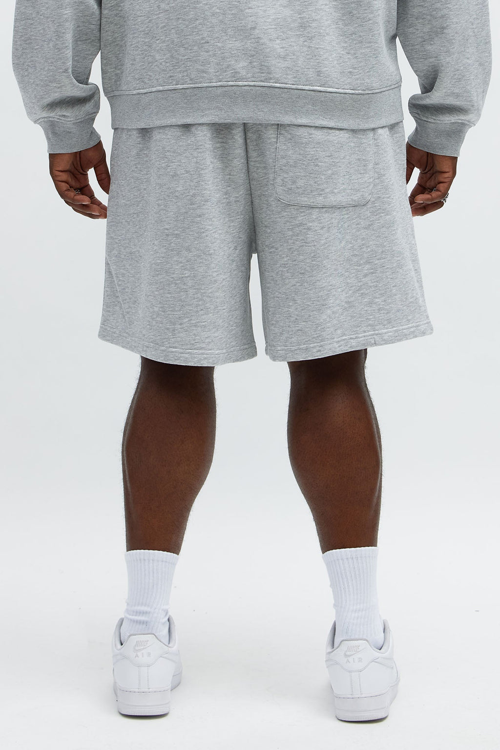 Tyson Relaxed Hit Up Applique Shorts - Heather Grey