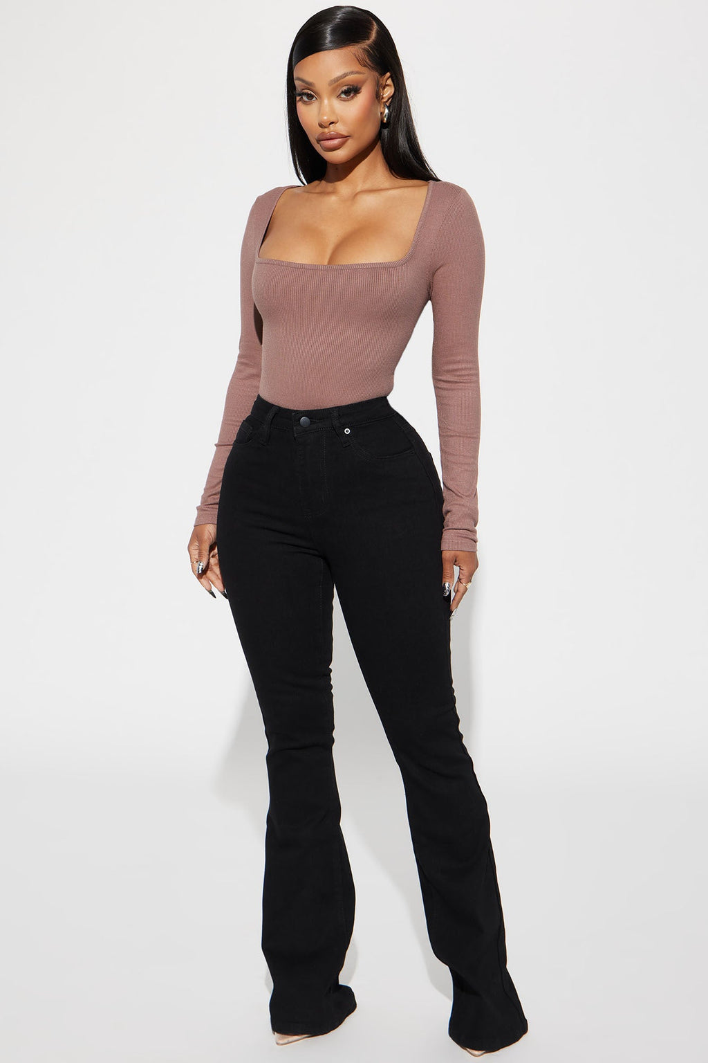 Harper Sculpting Stretch Flare Jeans - Black