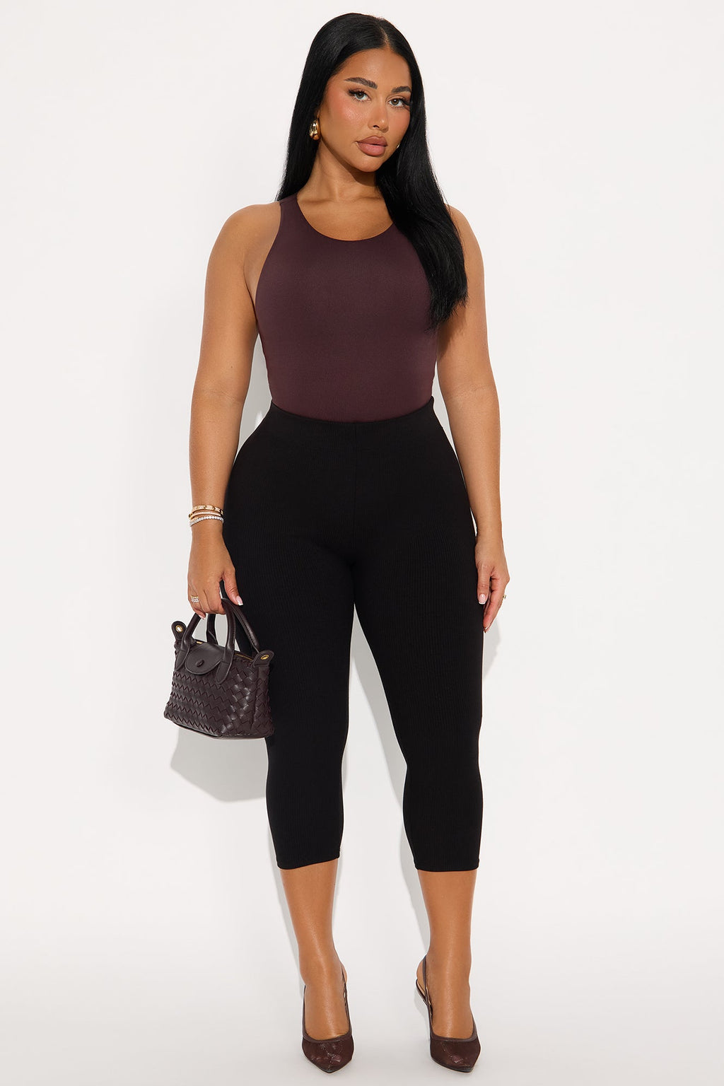 Aimee Double Lined Bodysuit - Chocolate