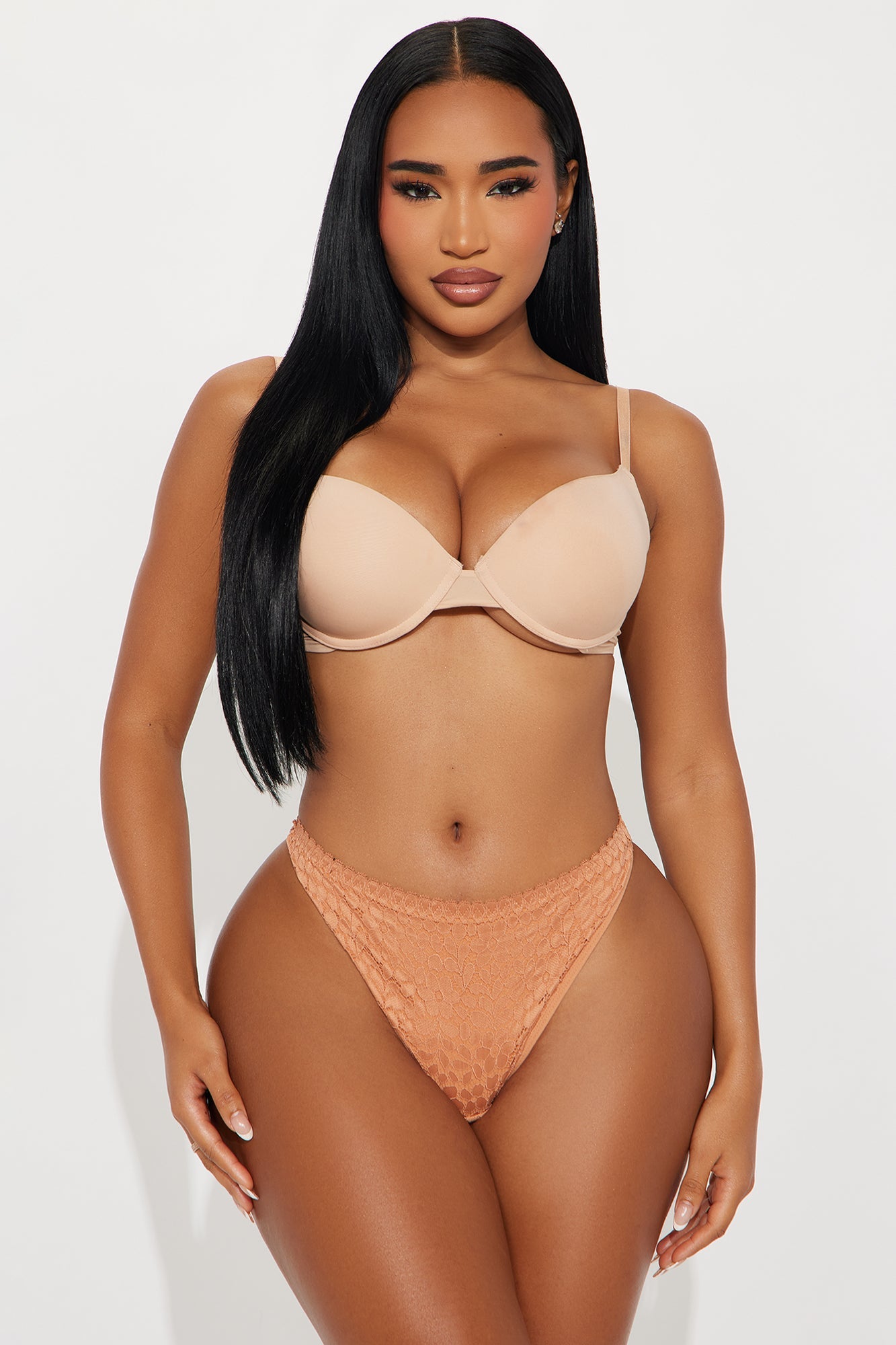 All Over Lace Thong - Pink