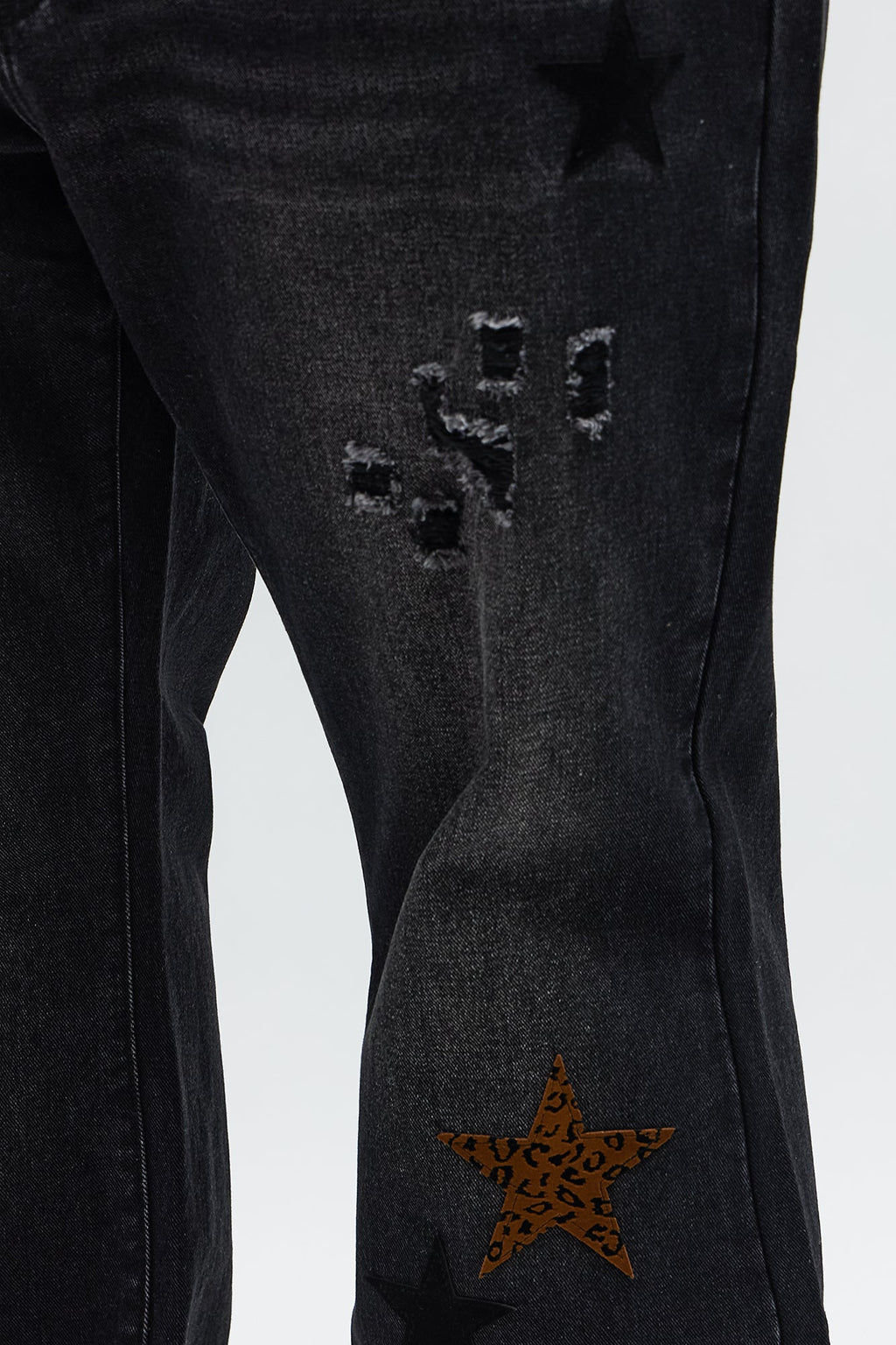 Stacked Slim Flare I'm More Than Stars Jeans - Black Wash