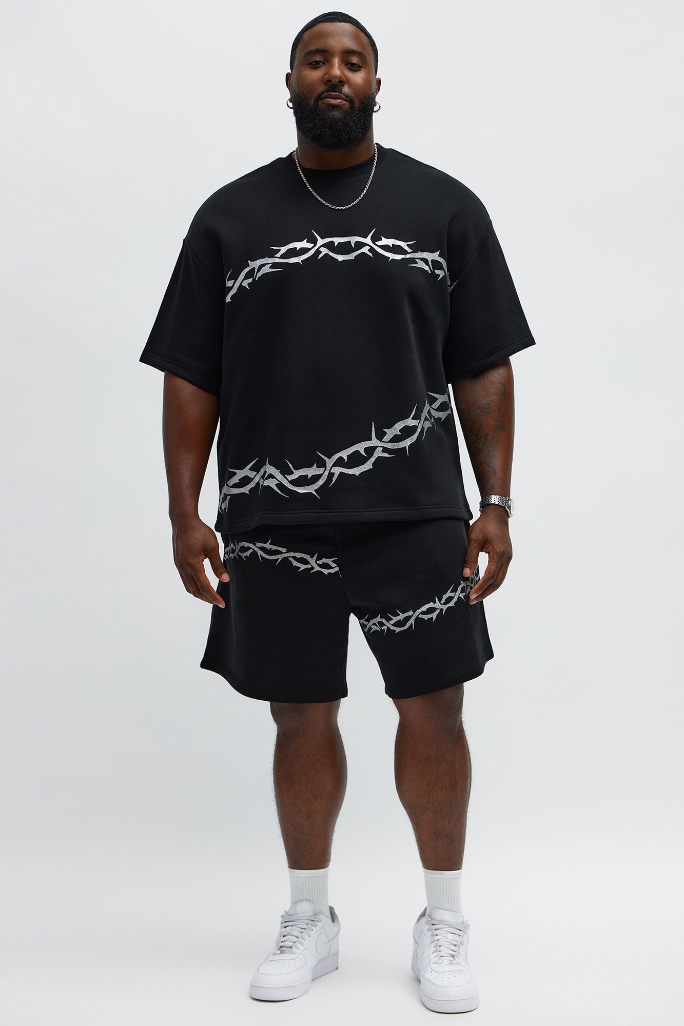Tyson Barbed Wire Short Sleeve Tee - Black