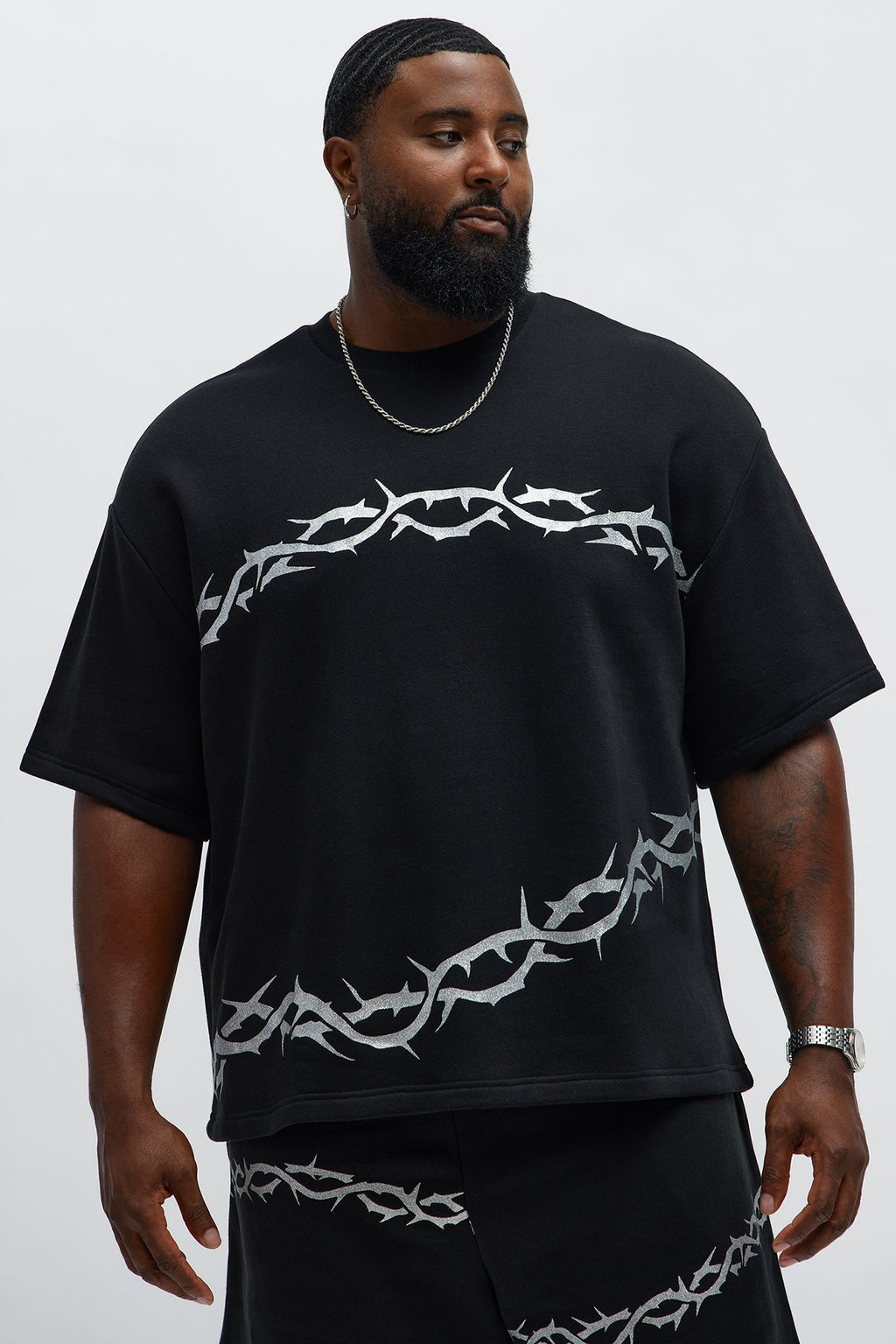 Tyson Barbed Wire Short Sleeve Tee - Black