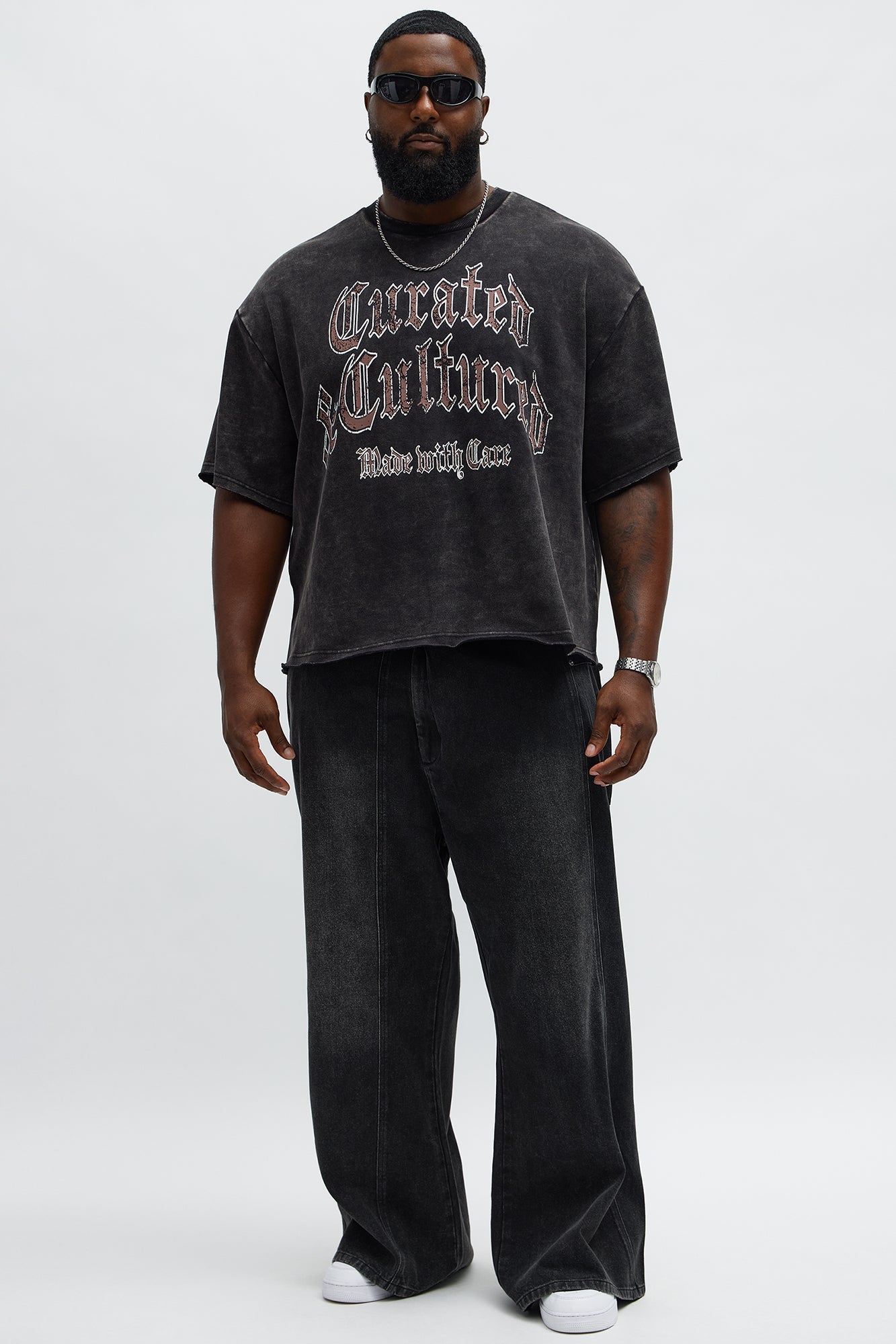 Baggy Crossover Come Again Jeans - Black Wash
