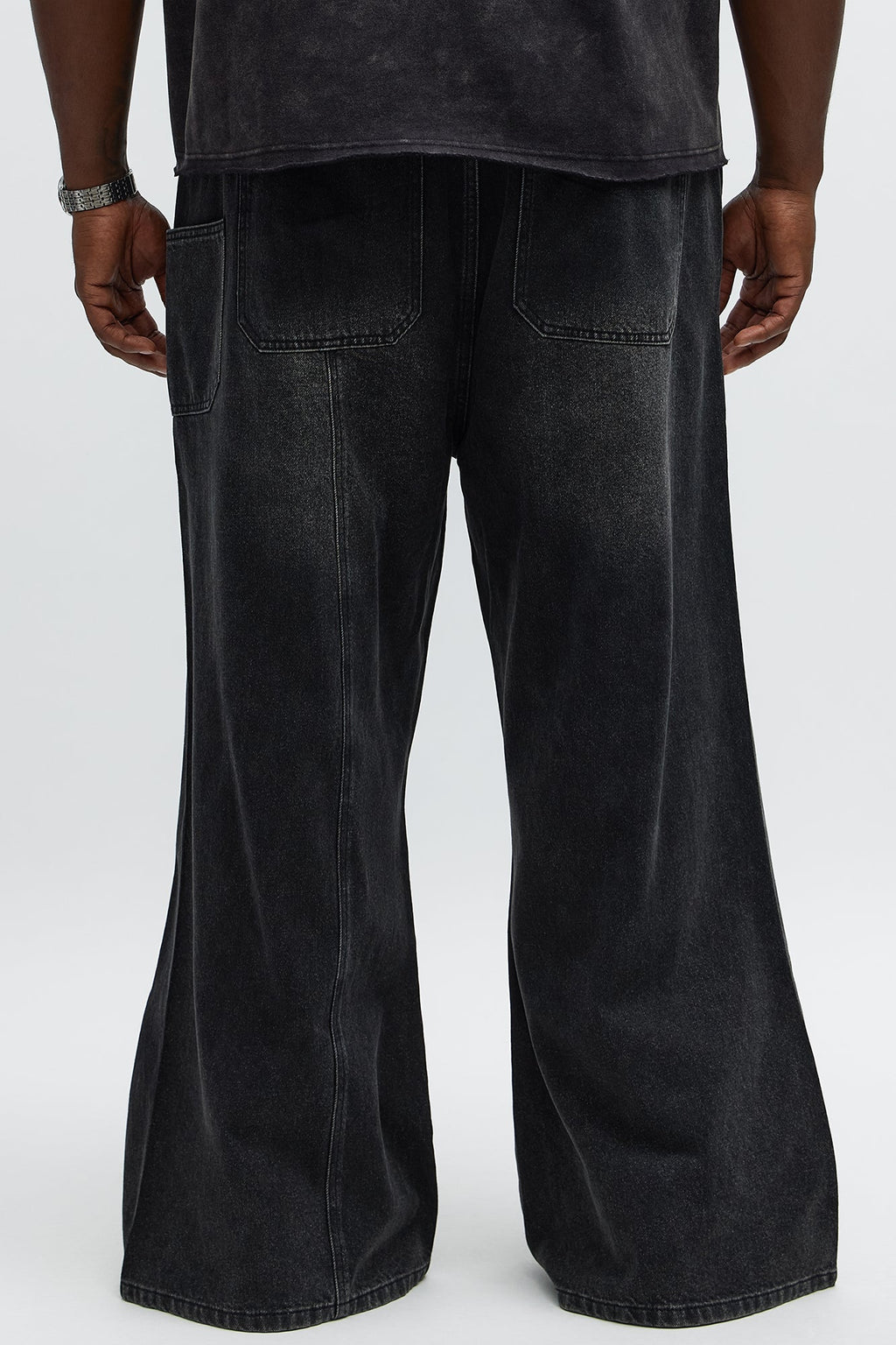 Baggy Crossover Come Again Jeans - Black Wash