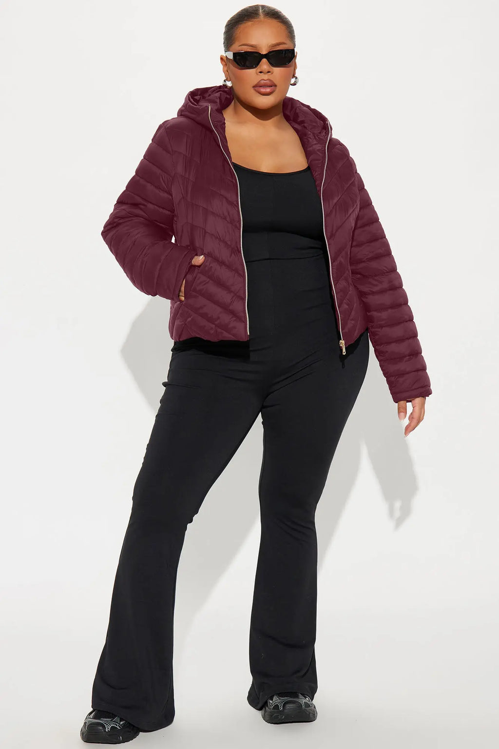 Cold Times Puffer Jacket - Burgundy 