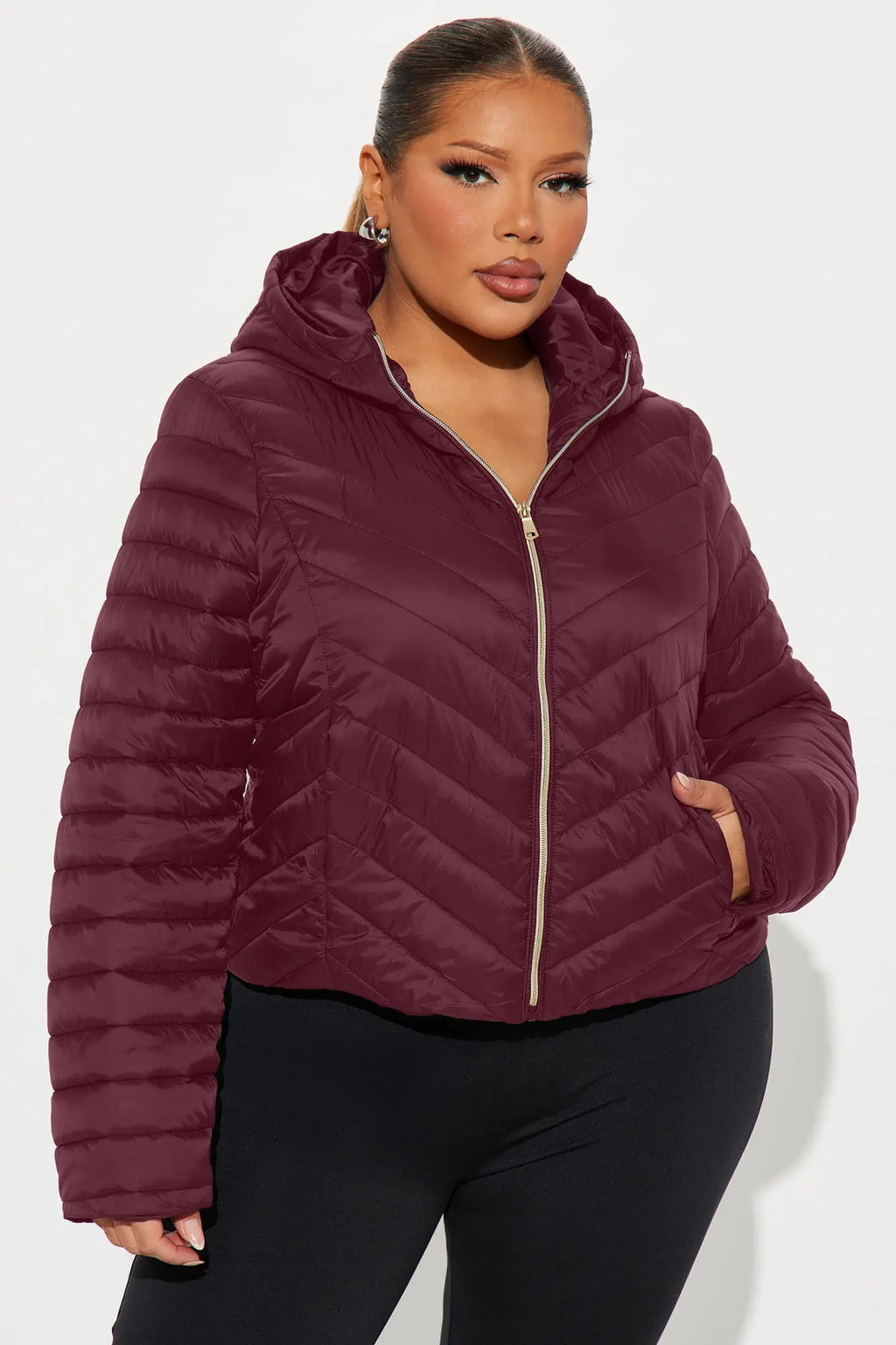 Cold Times Puffer Jacket - Burgundy 