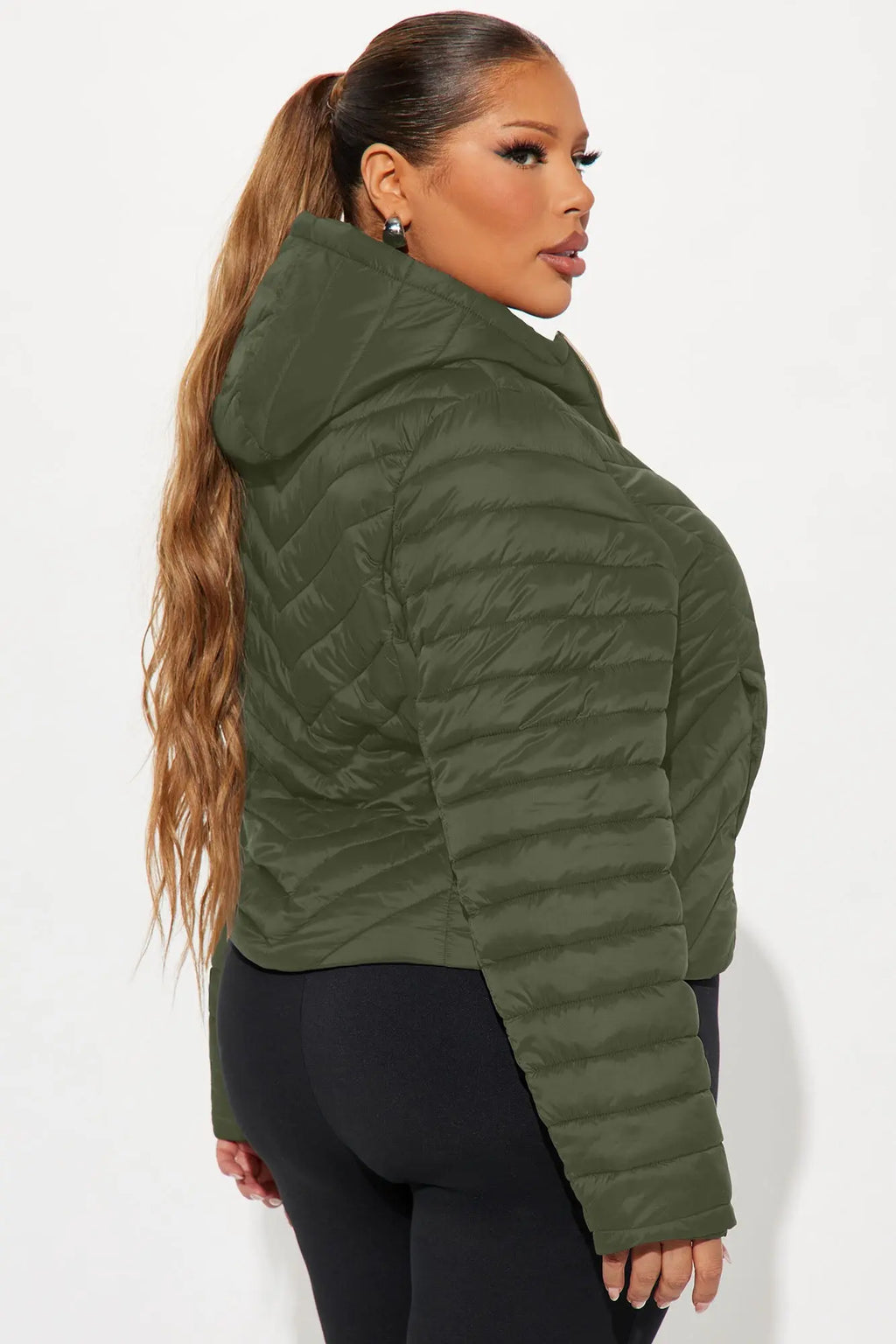 Cold Times Puffer Jacket - Olive 