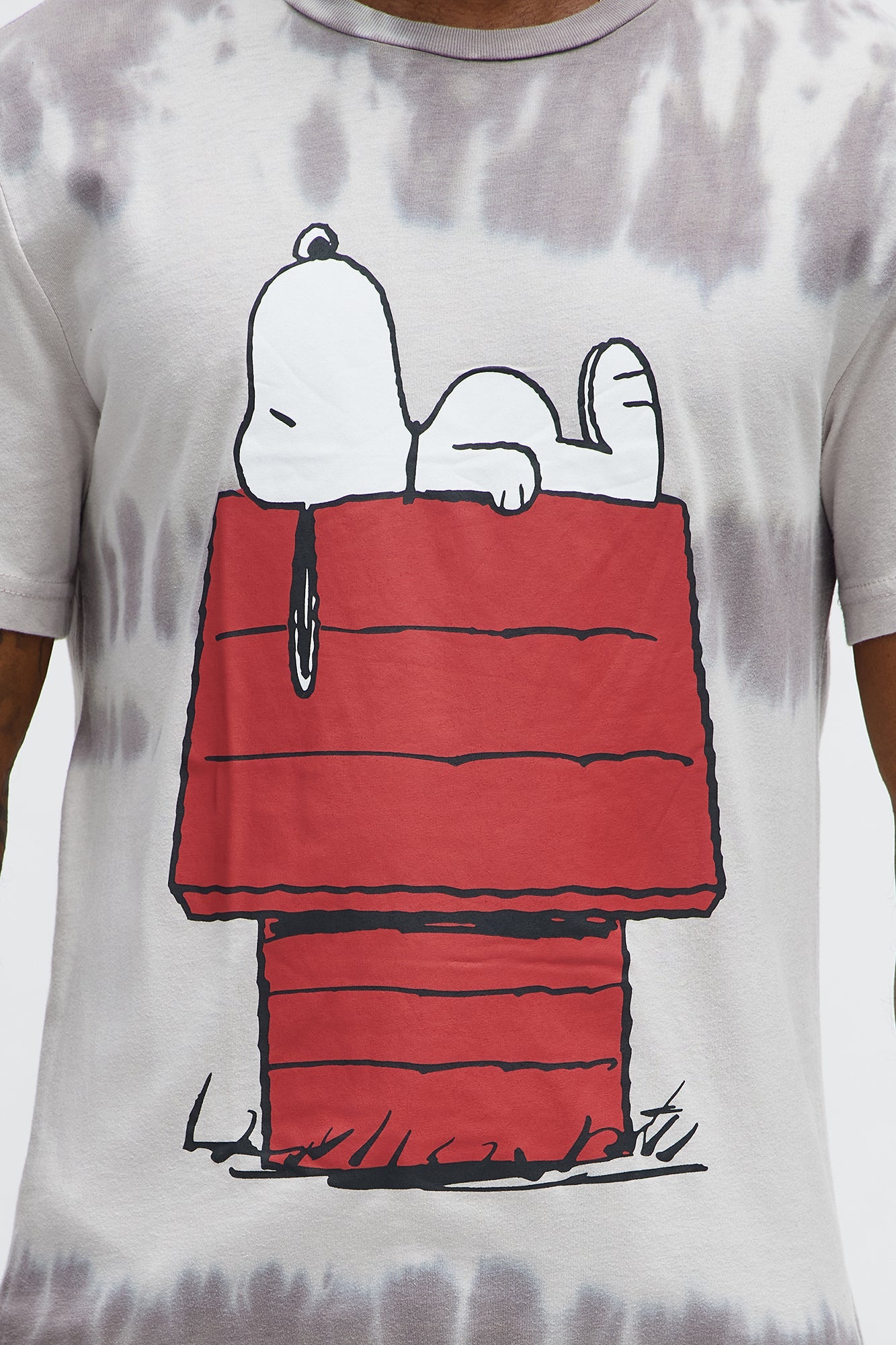 Snoopy Dog House Tie Dye Short Sleeve Tee - White