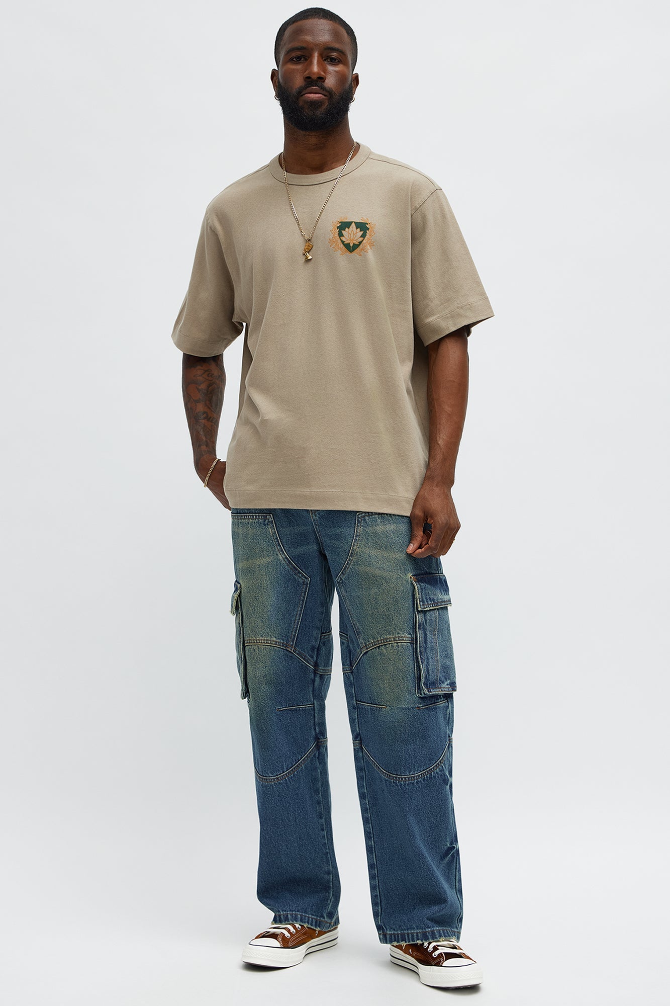 Mindfulness Oversized Short Sleeve Tee - Stone