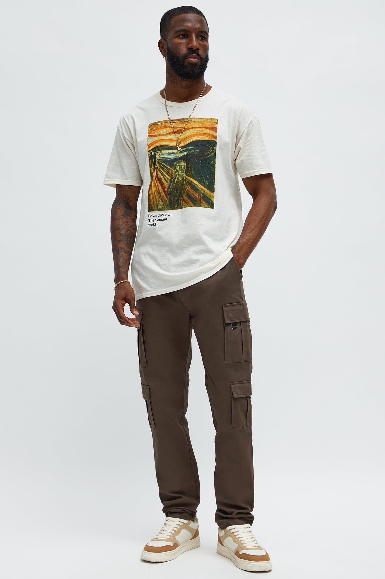 Munch The Scream Short Sleeve Tee - Natural