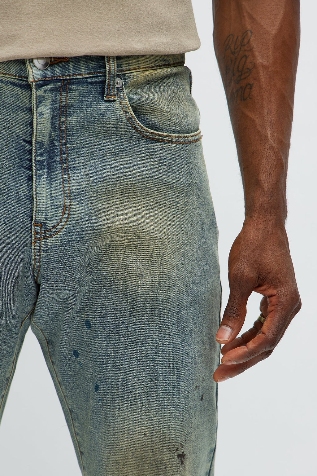 Skinny Dirt On My Name Jeans - Medium Blue Wash