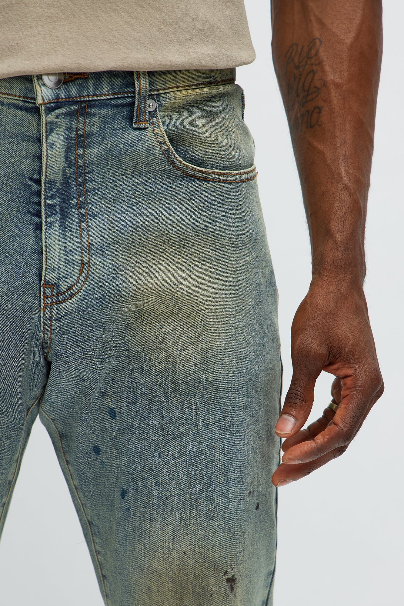 Skinny Dirt On My Name Jeans - Medium Blue Wash