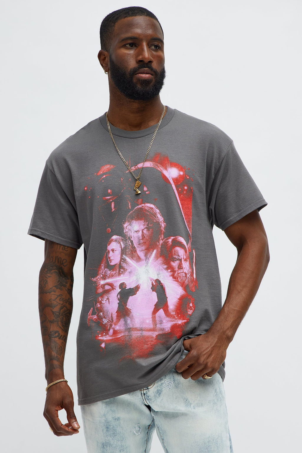 Star Wars Episode 3 Short Sleeve Tee - Charcoal