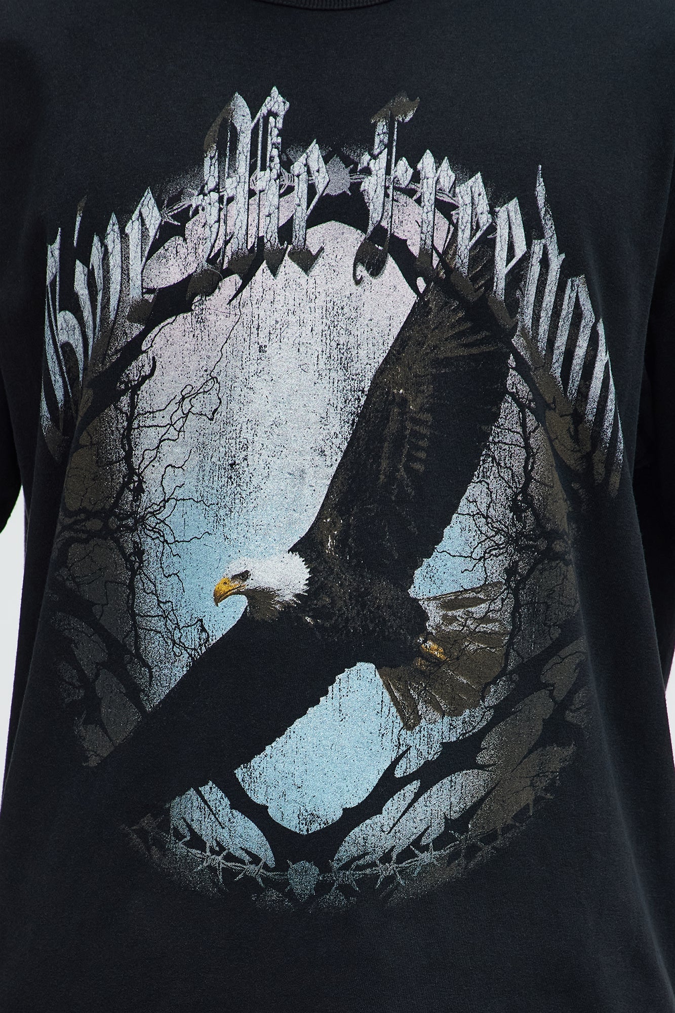 Give Me Freedom Oversized Short Sleeve Tee - Black Wash