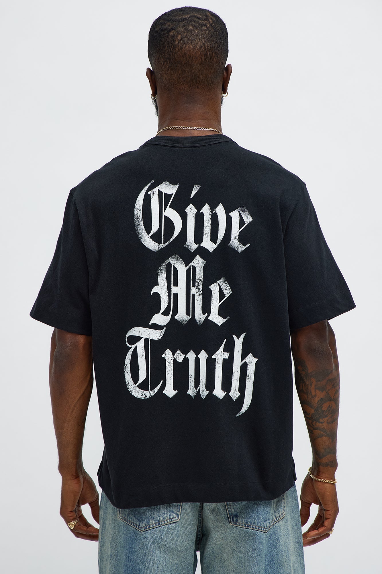 Give Me Freedom Oversized Short Sleeve Tee - Black Wash