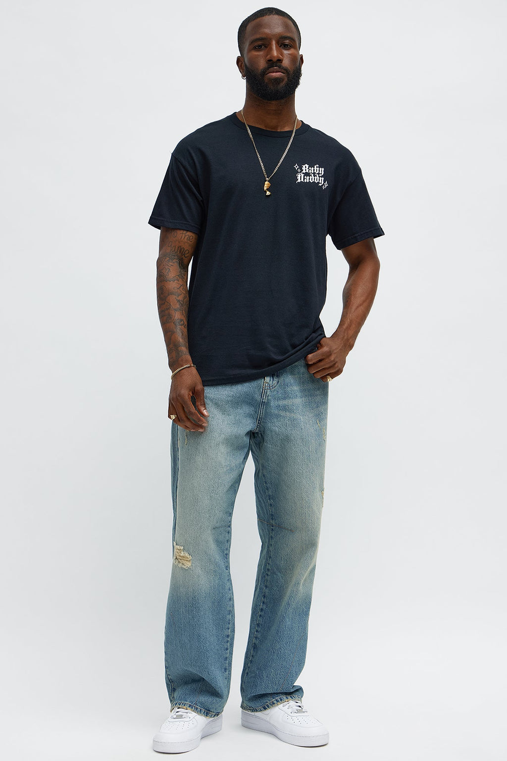 Rich Baby Daddy Gang Short Sleeve Tee - Black