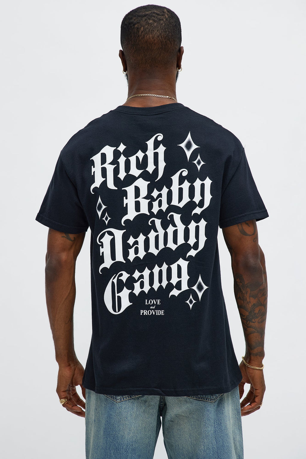 Rich Baby Daddy Gang Short Sleeve Tee - Black