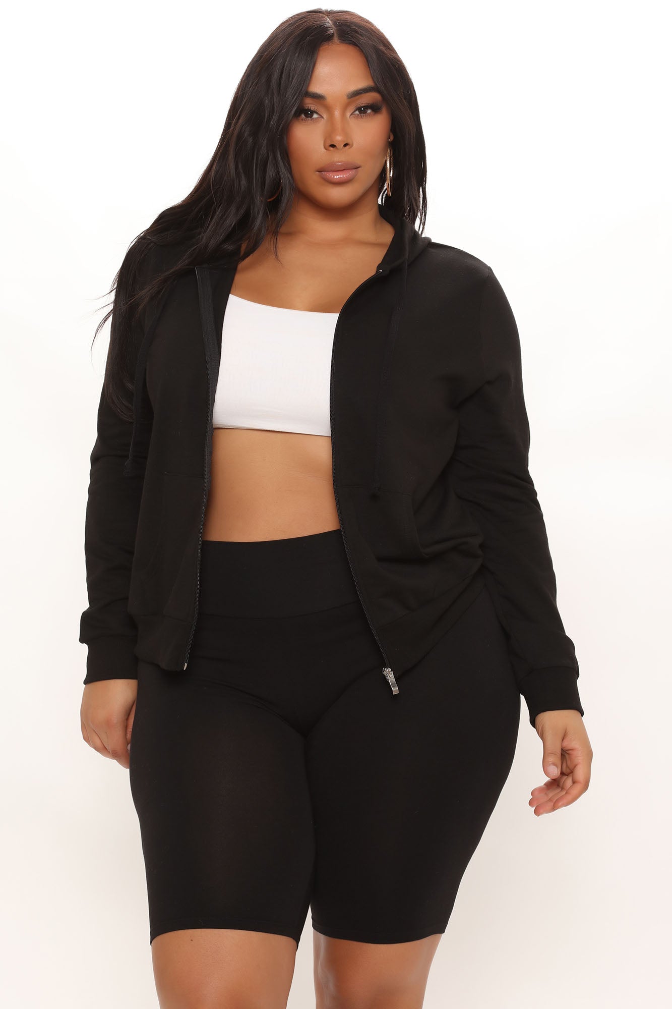Latest And Greatest French Terry Zip Hoodie - Black