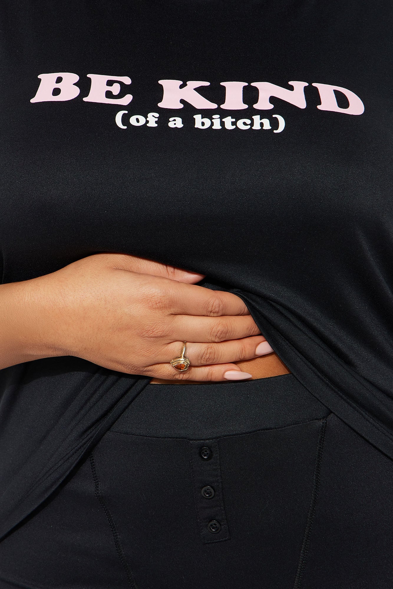 Always Be Kind PJ Boxer Short  - Black