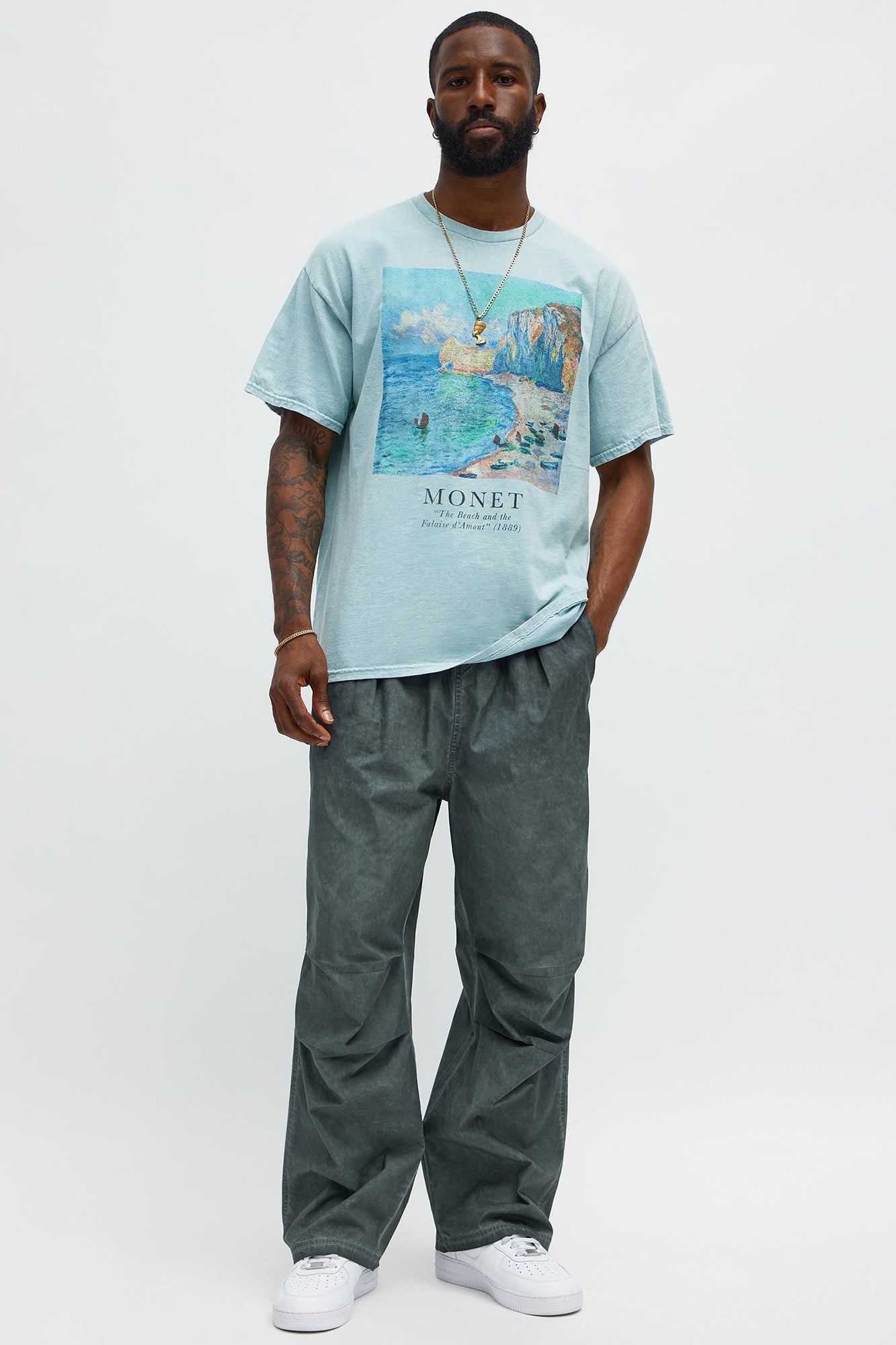 Baggy Hit Below The Belt Pants - Slate Grey