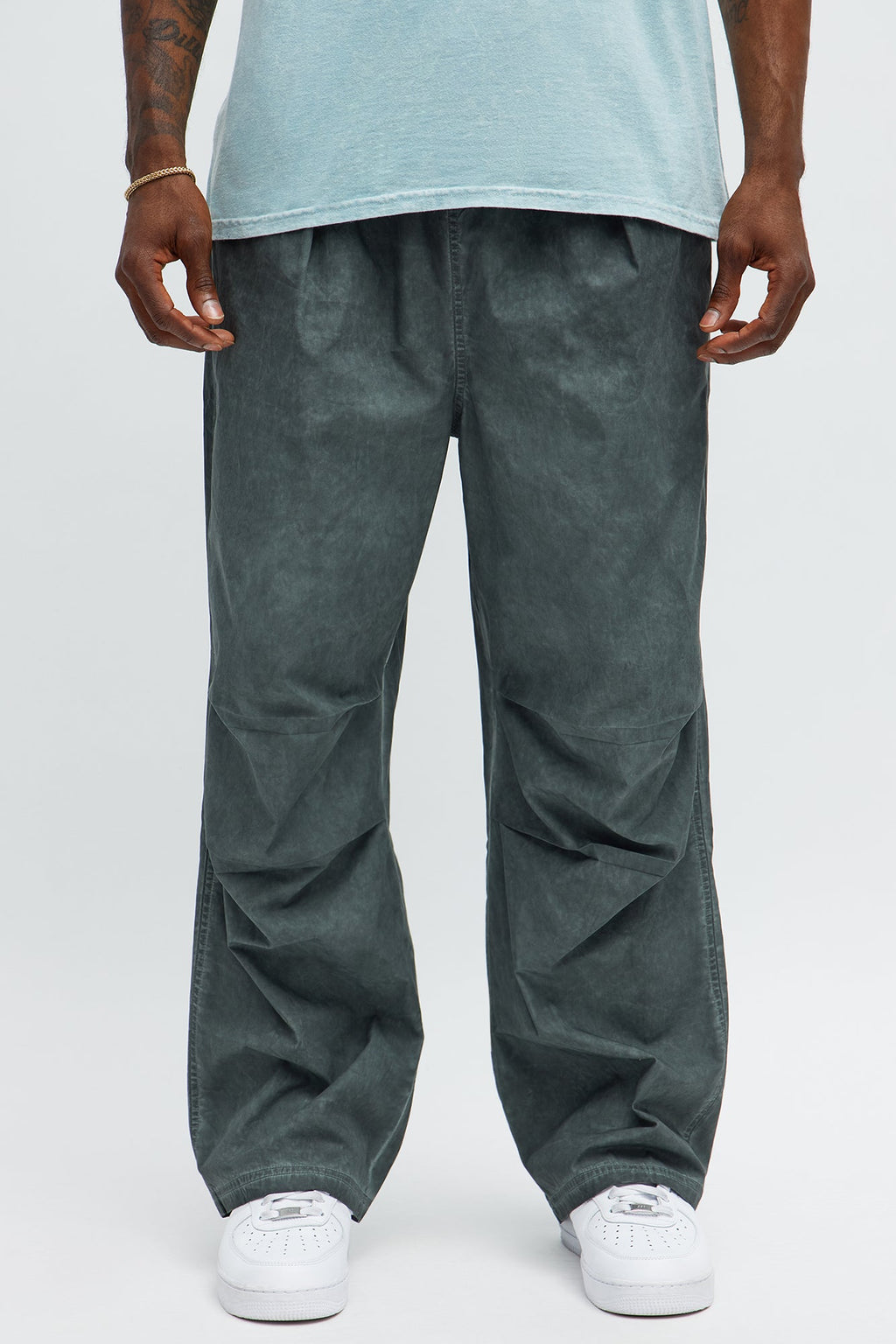 Baggy Hit Below The Belt Pants - Slate Grey
