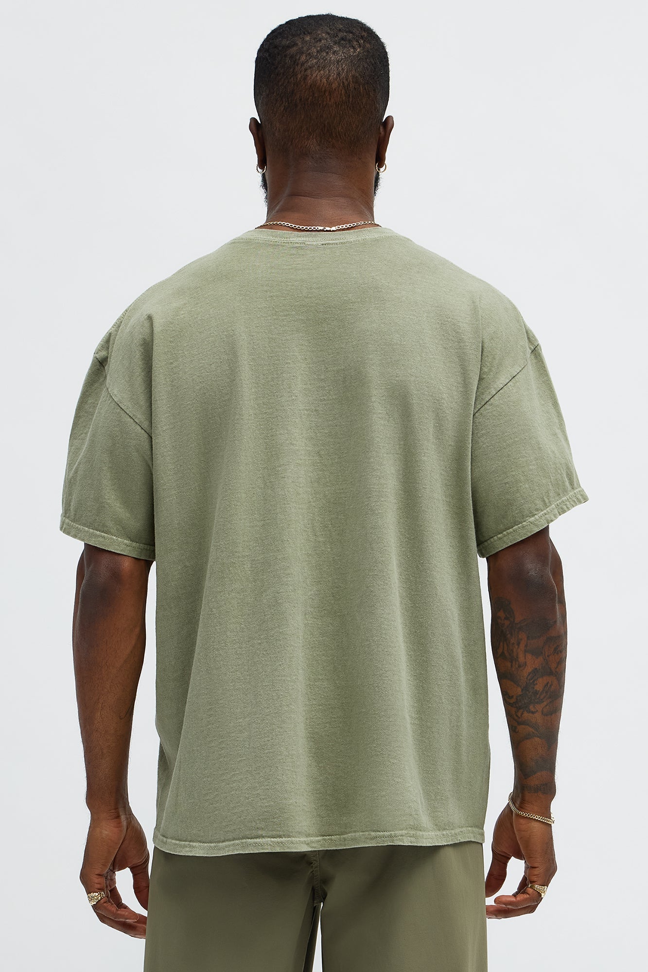 Endless Glamour Oversized Short Sleeve Tee - Olive