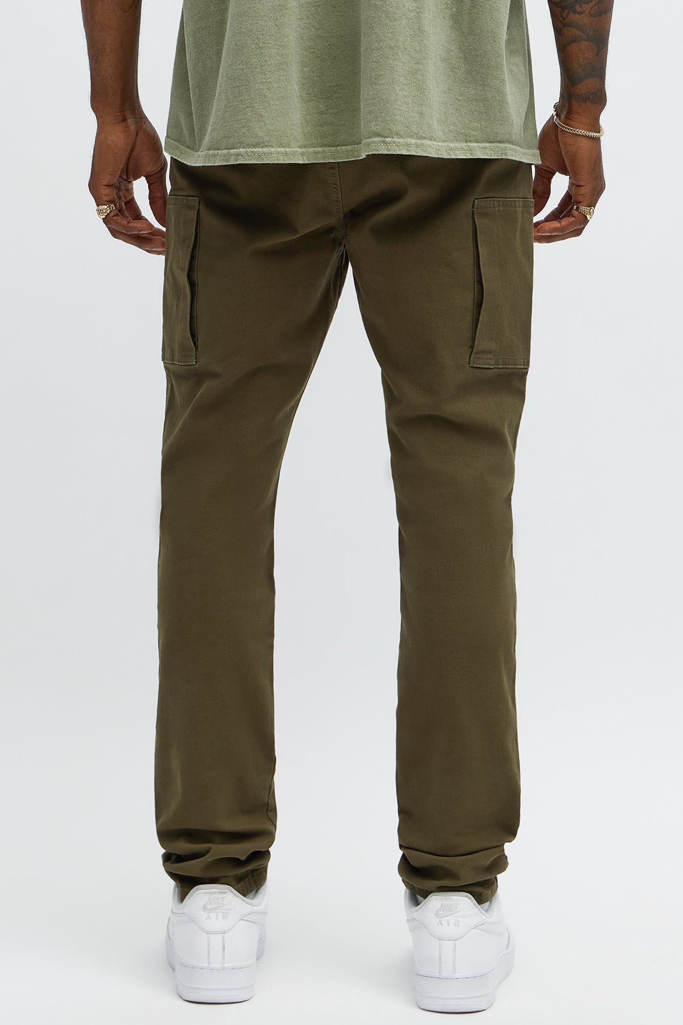 Skinny Got Me There Zipper Pocket Pants - Green