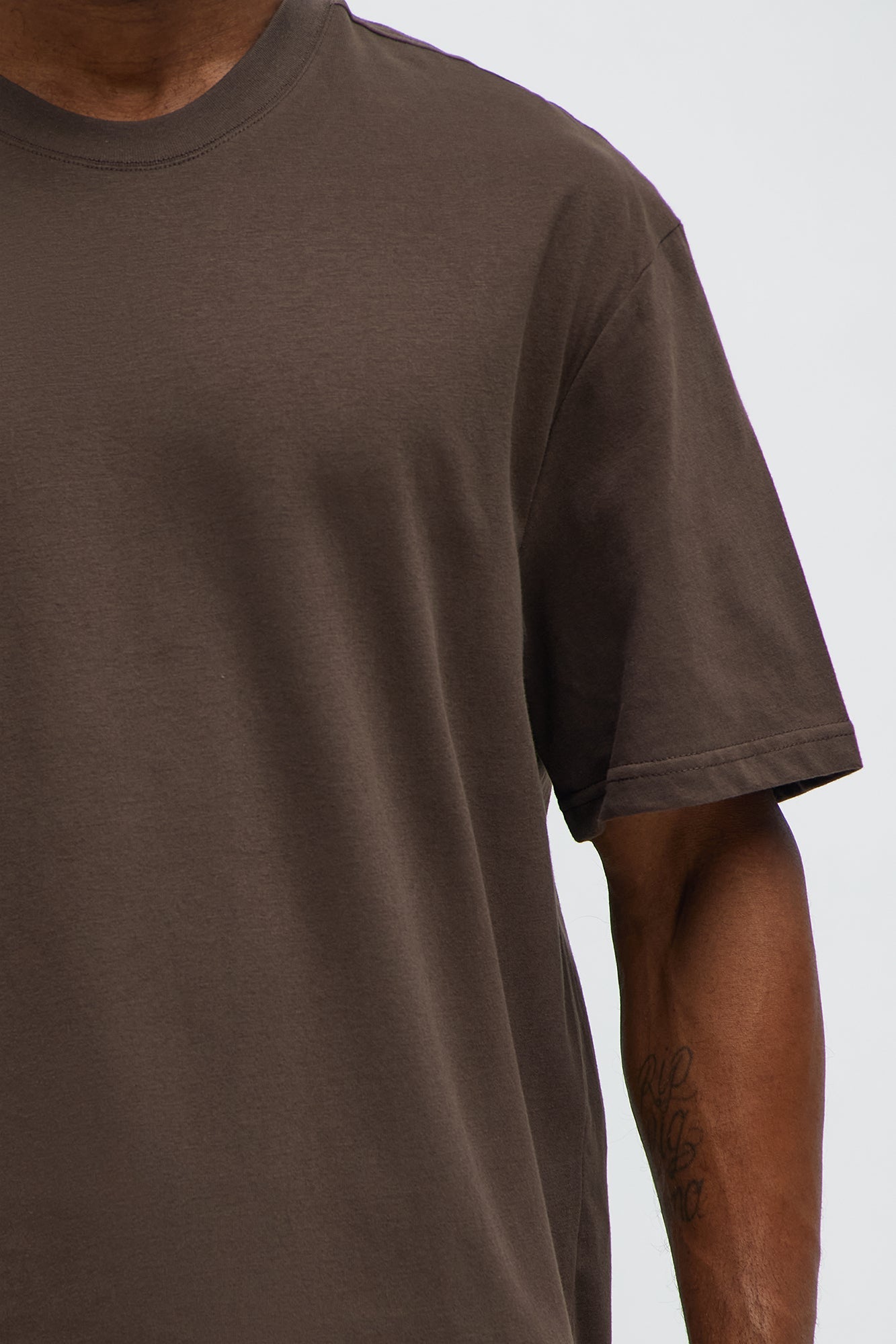 Premium Relaxed Soft Cotton Tee - Brown