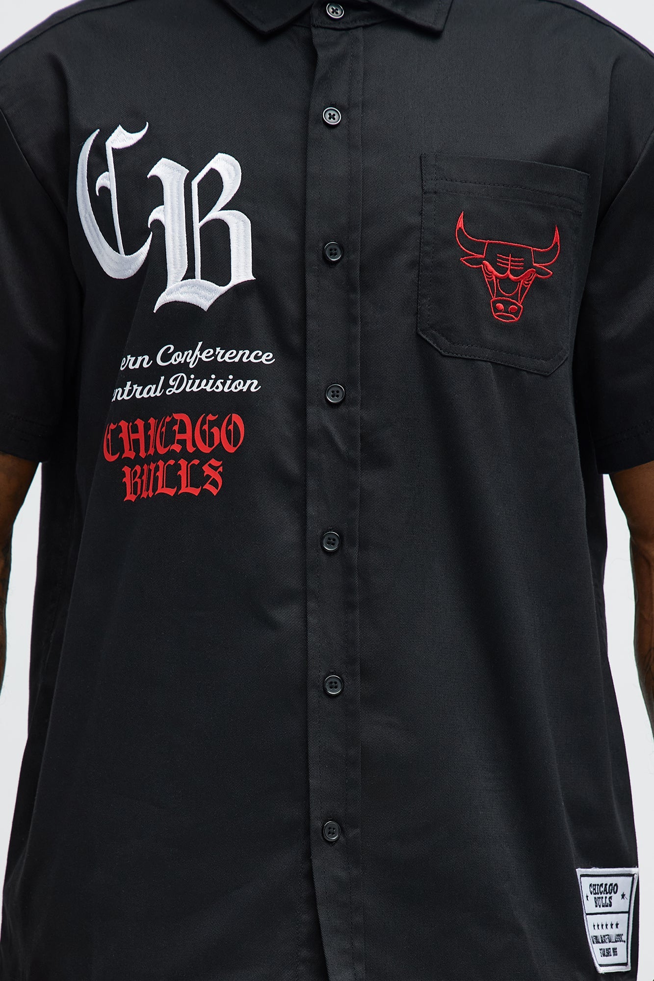 Bulls Regular Fit Button Up Shirt - Black
