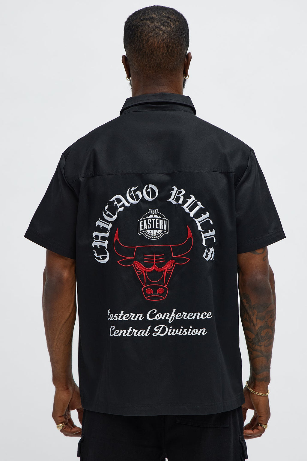 Bulls Regular Fit Button Up Shirt - Black