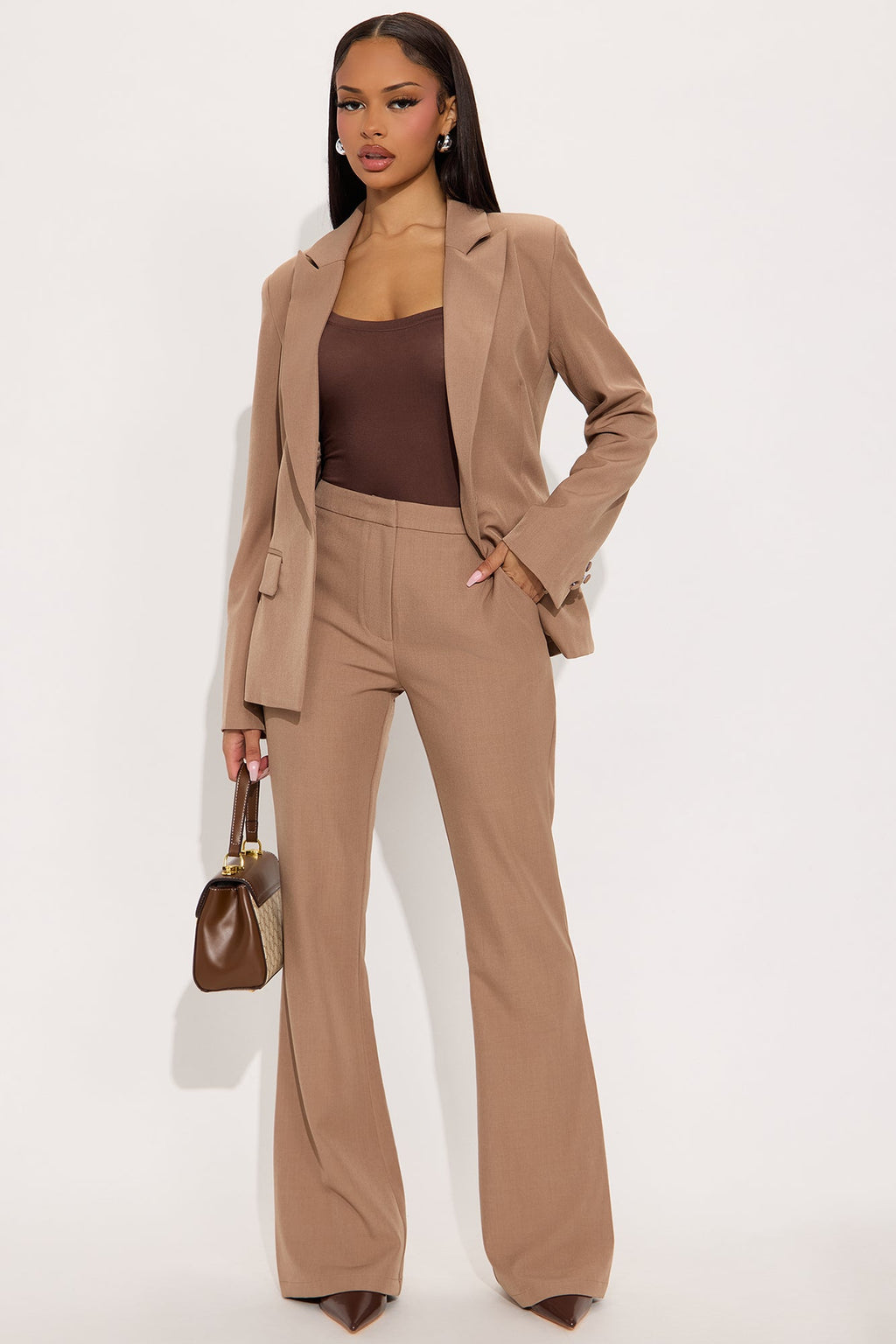 Breaking Even Flare Trouser - Chestnut