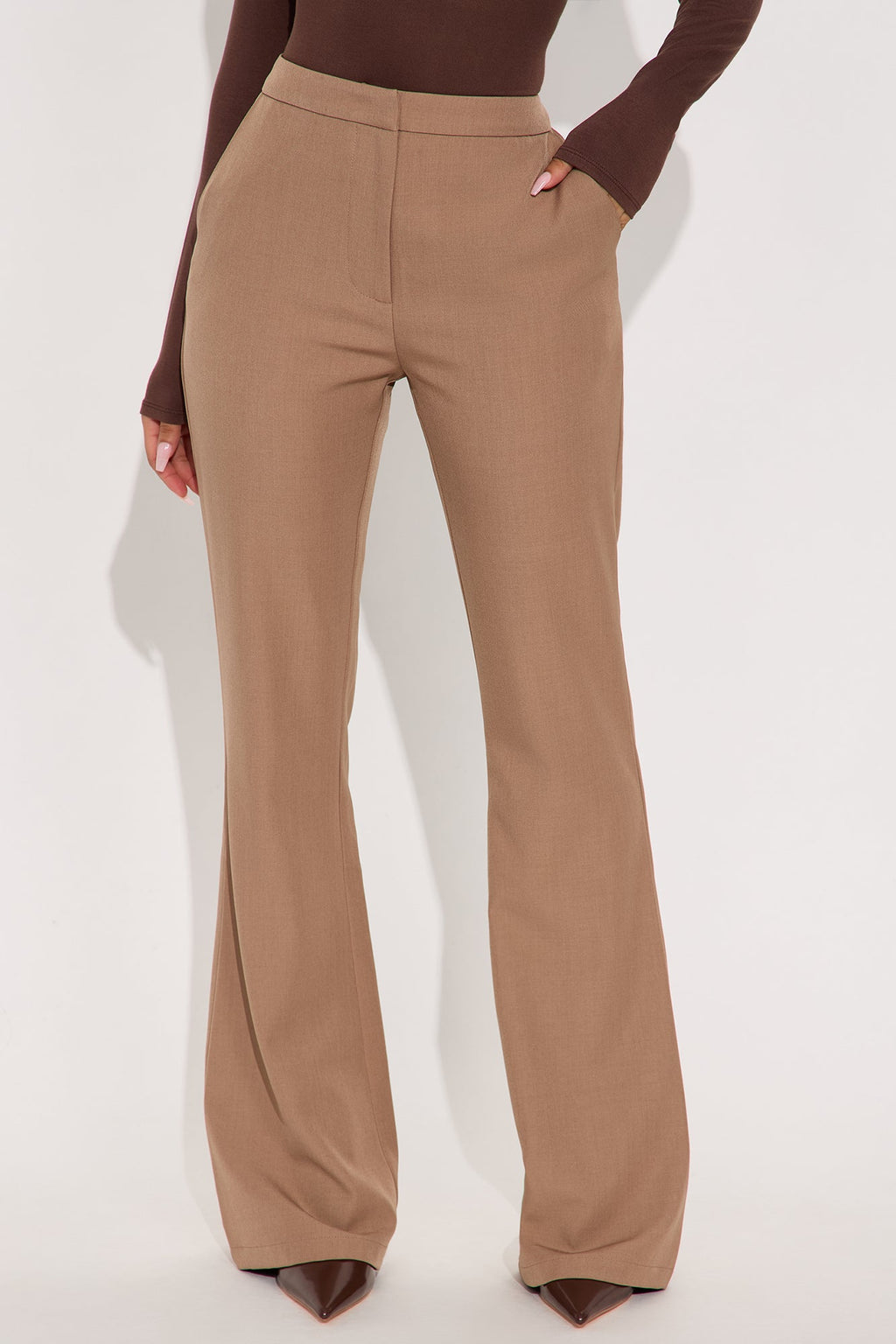 Breaking Even Flare Trouser - Chestnut