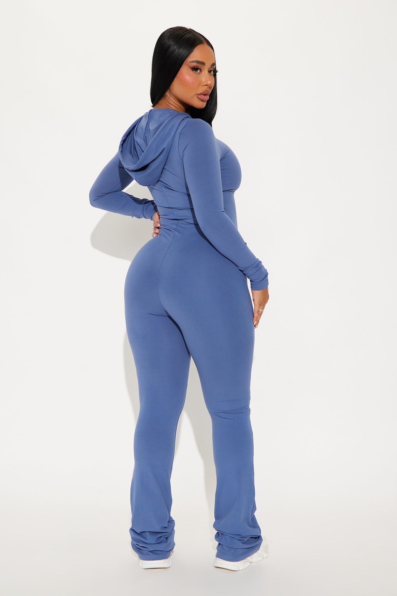 Luna Zip Up Jumpsuit - Blue