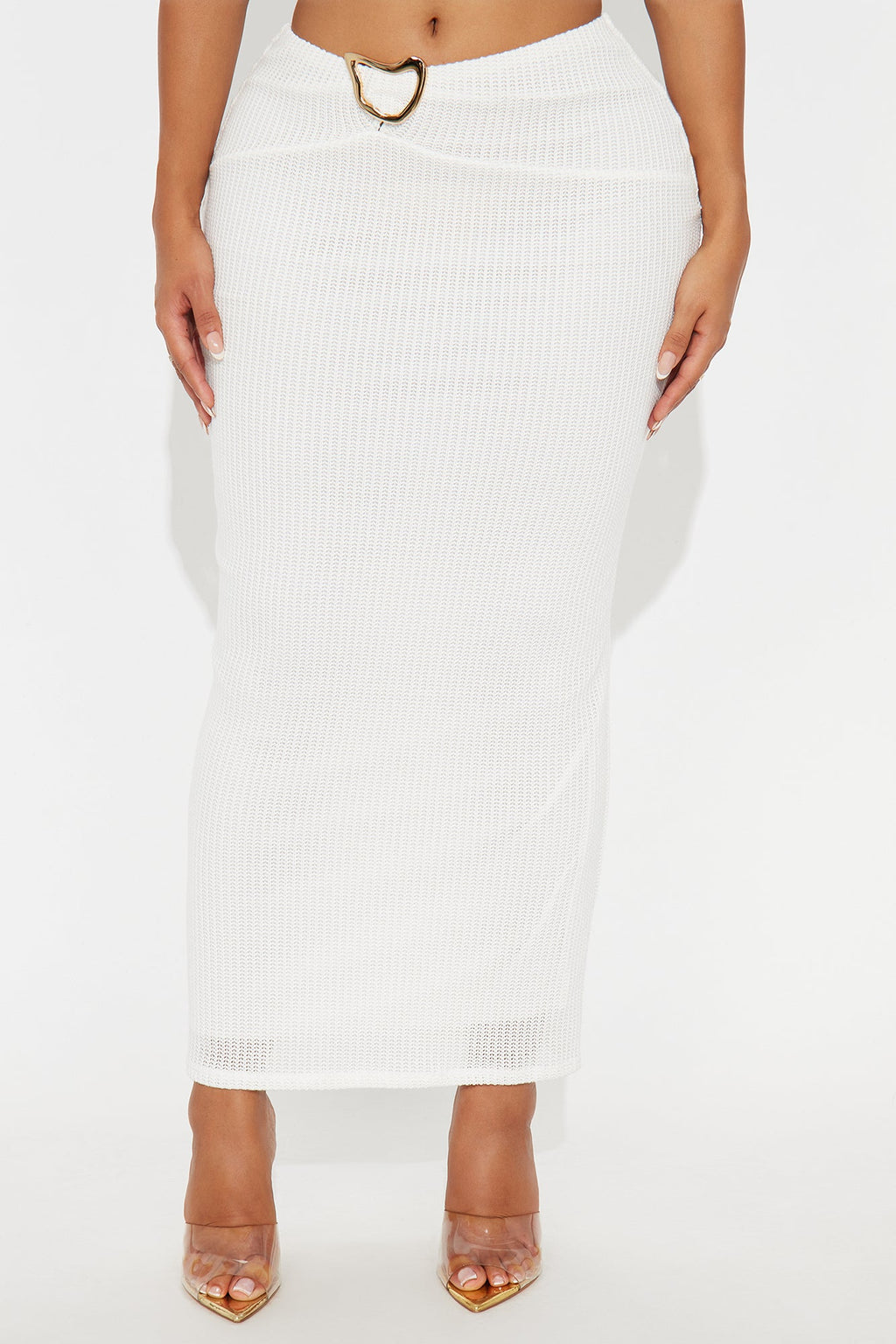 Late Nights In Paradise Maxi Skirt - White
