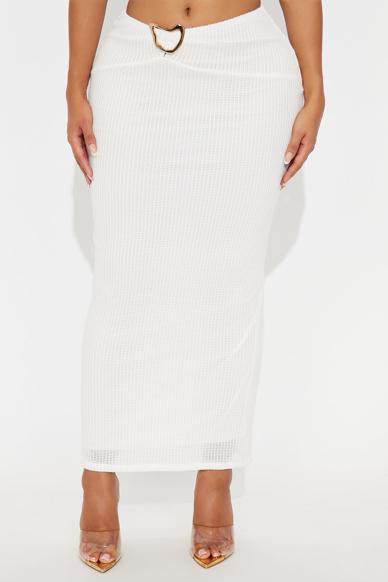 Late Nights In Paradise Maxi Skirt - White