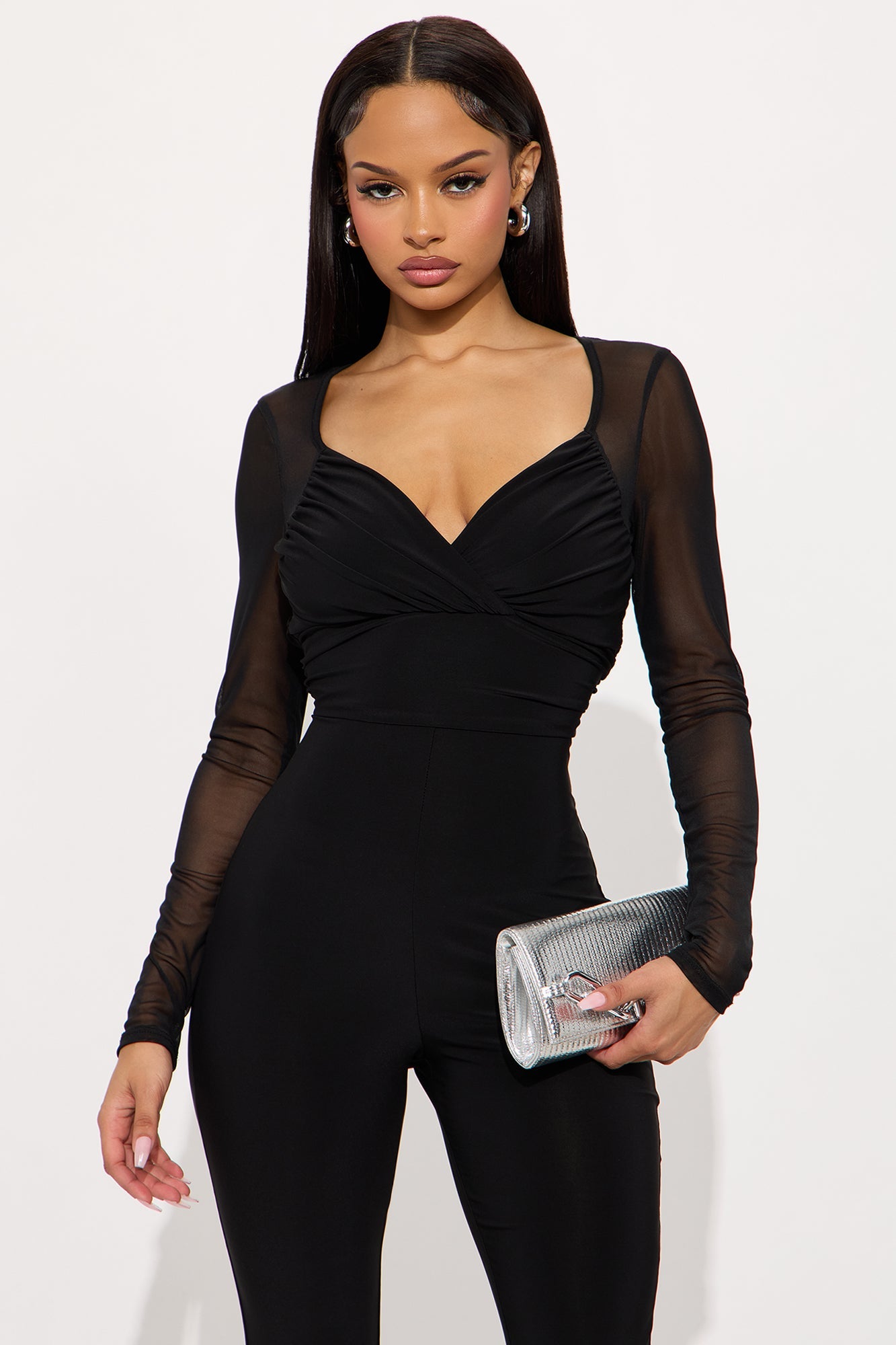 Gallery Girl Flare Leg Jumpsuit - Black