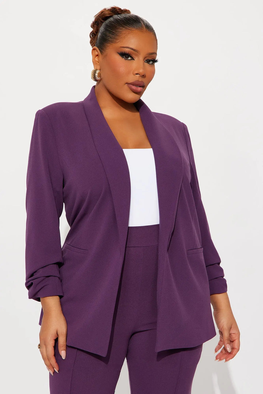 The Celine Blazer - Plum 